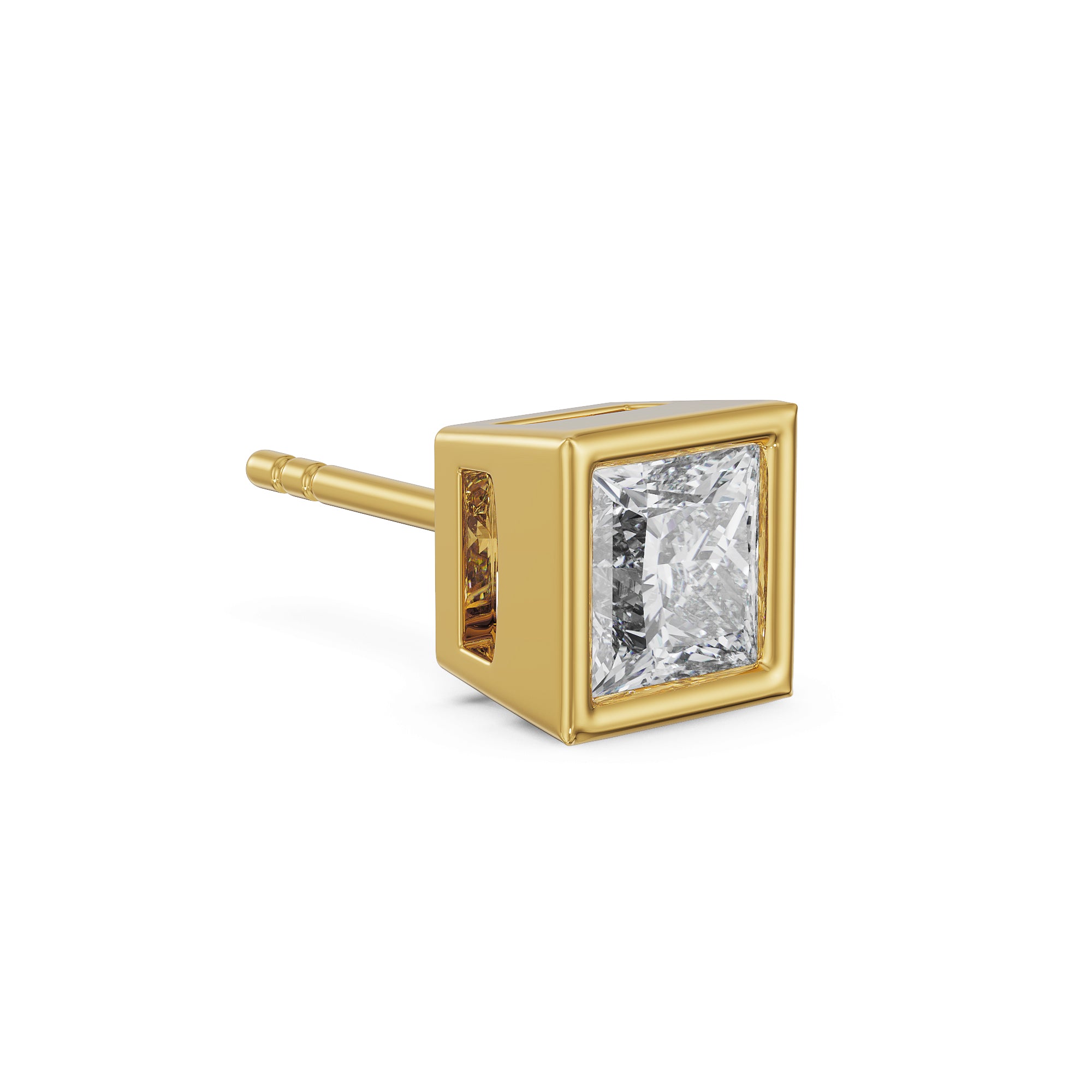 0.25 CT Solitaire Studs for Men Right View