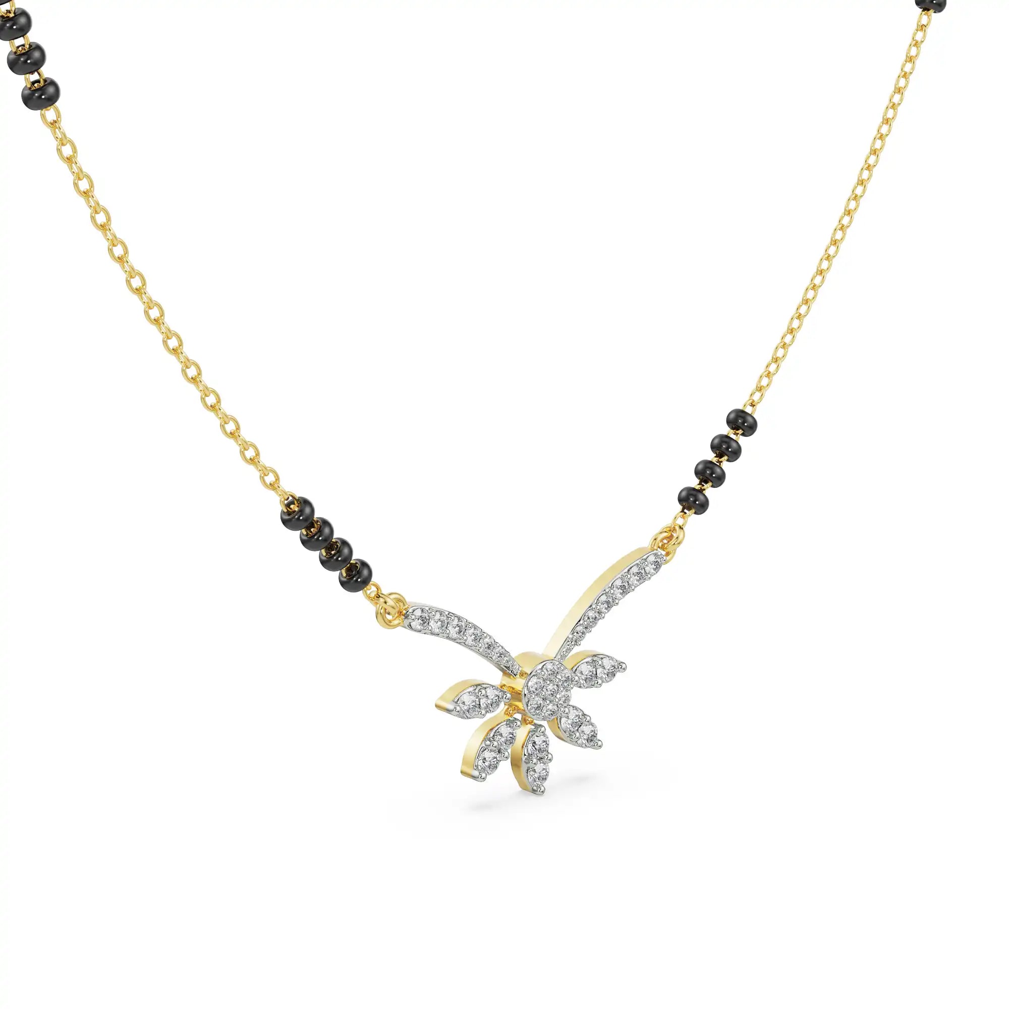 Aayat Diamond Mangalsutra Side View