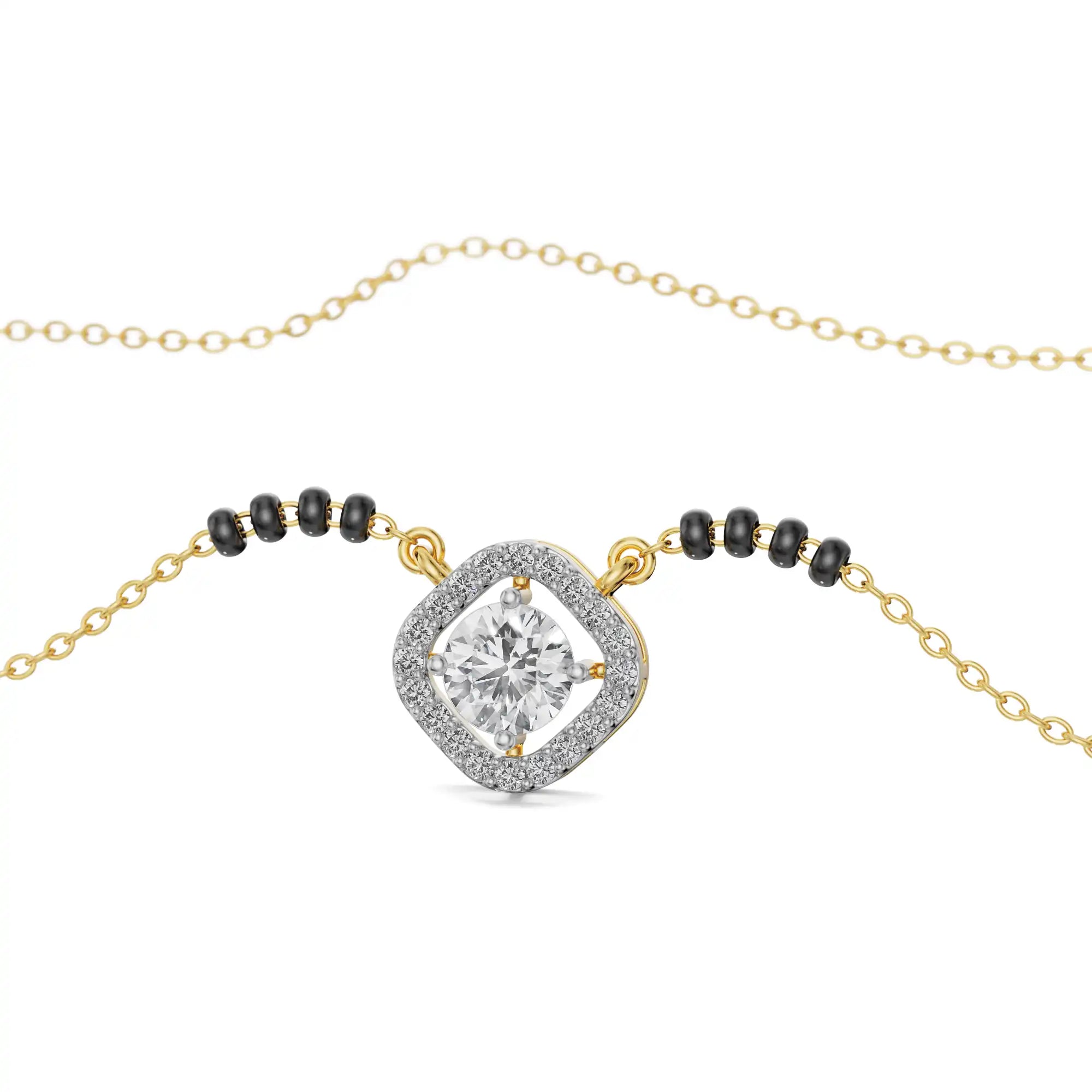 Nirvi Diamond Mangalsutra Front View