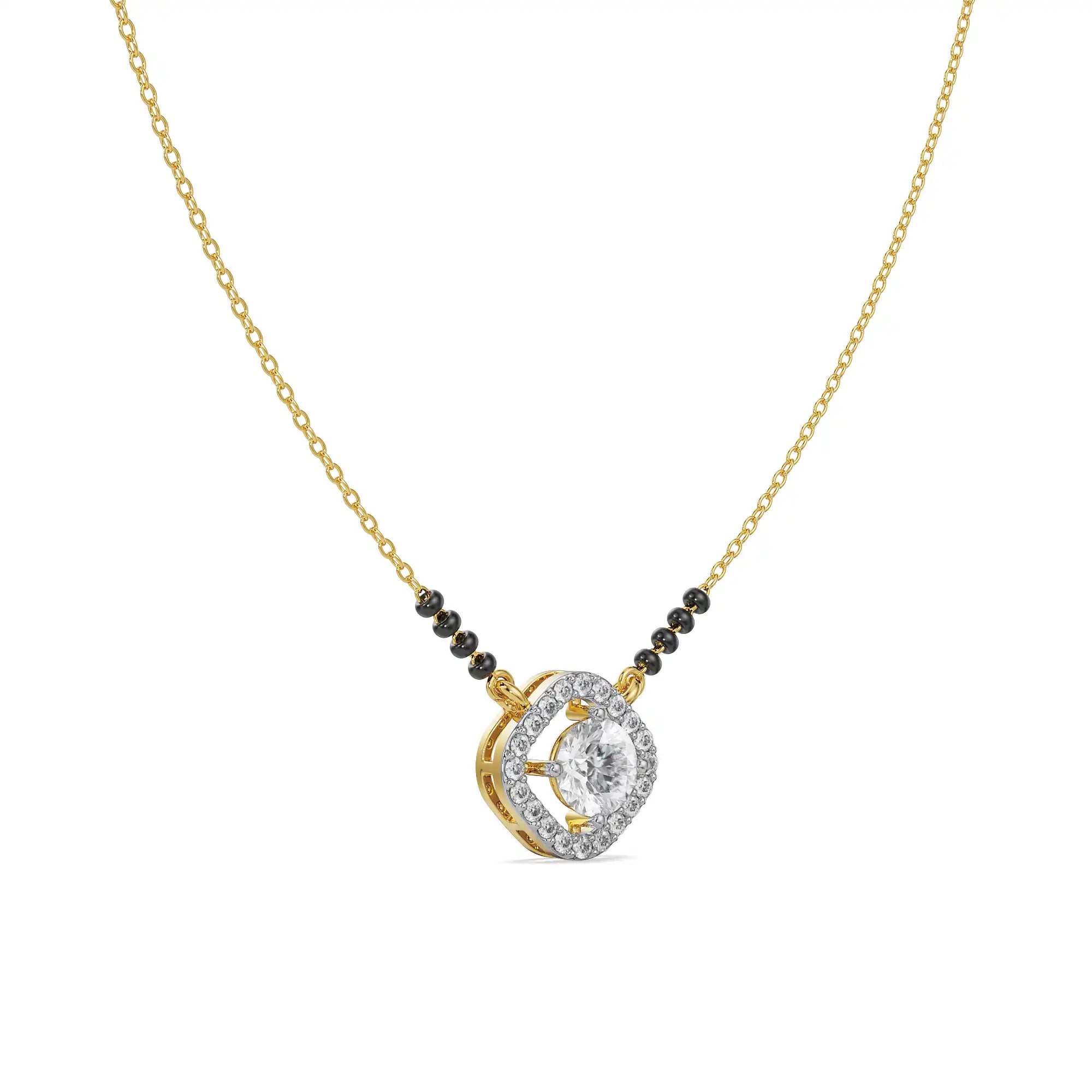 Nirvi Diamond Mangalsutra Side View
