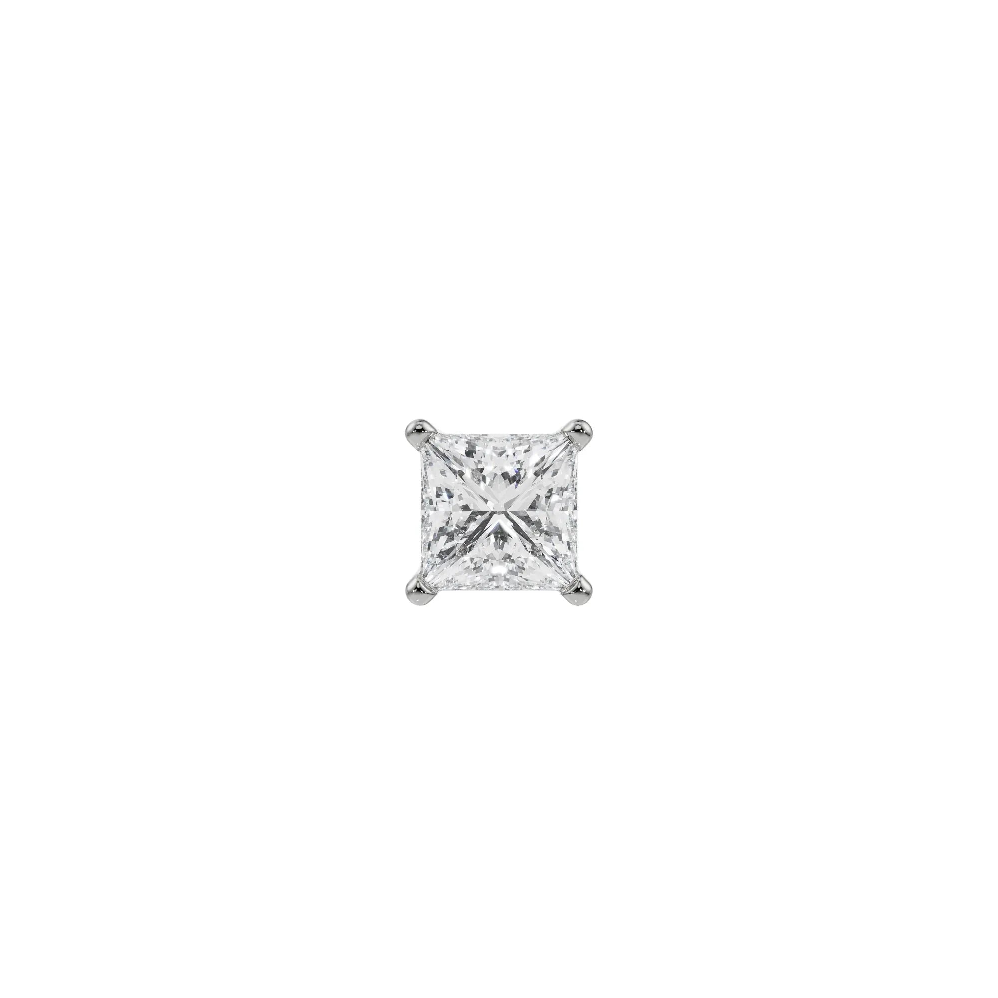 Kian Lab Grown Diamond Solitaire Studs for Men - Front View