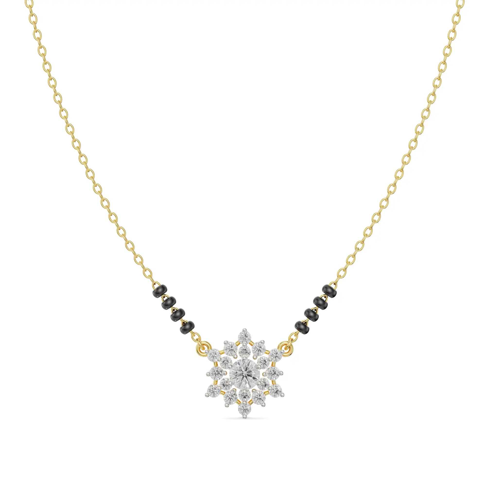 Seher Diamond Mangalsutra Front View