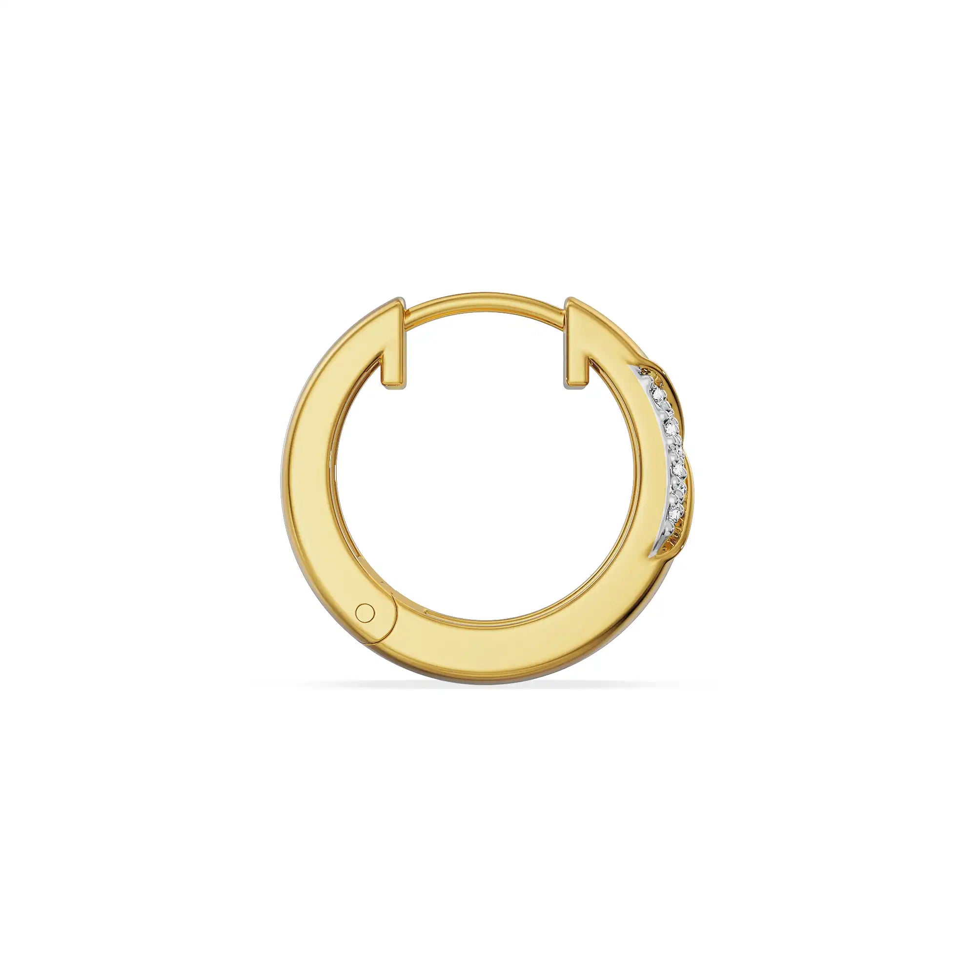 Lucid Pillar Lab Diamond Men Hoop
Back view