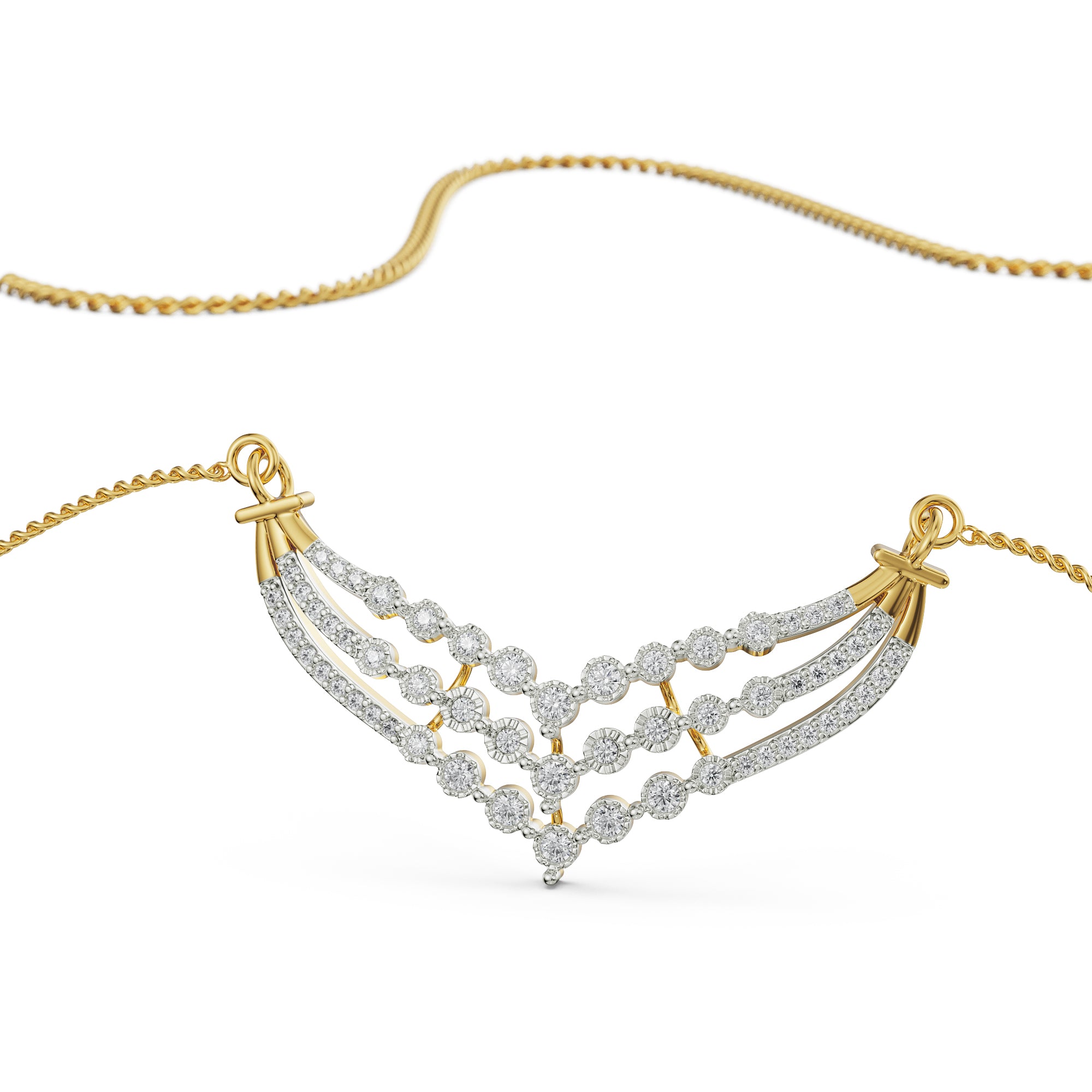 Teriza Diamond Necklace Prospective View
