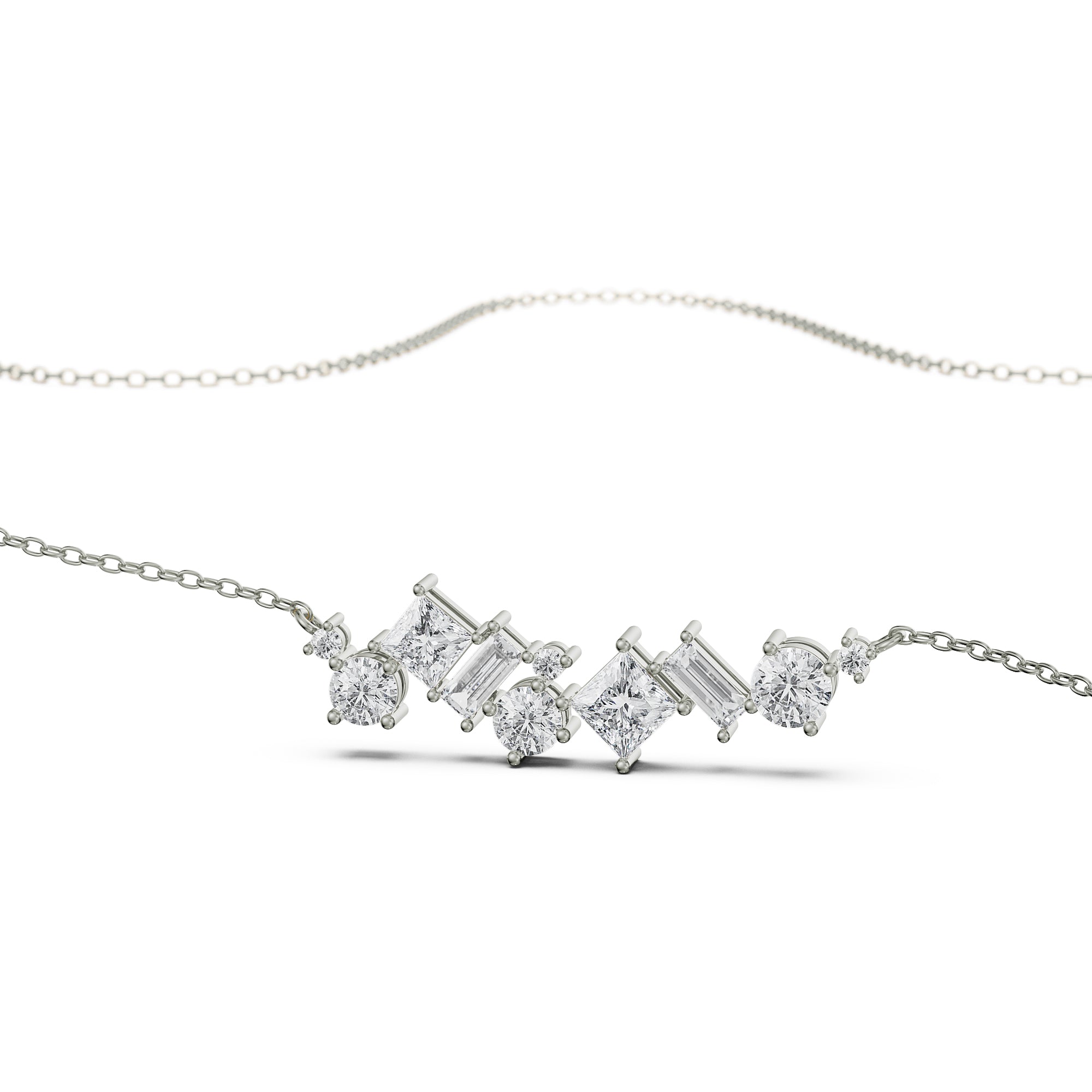 Twilight Shimmer Diamond Necklace Prospective view