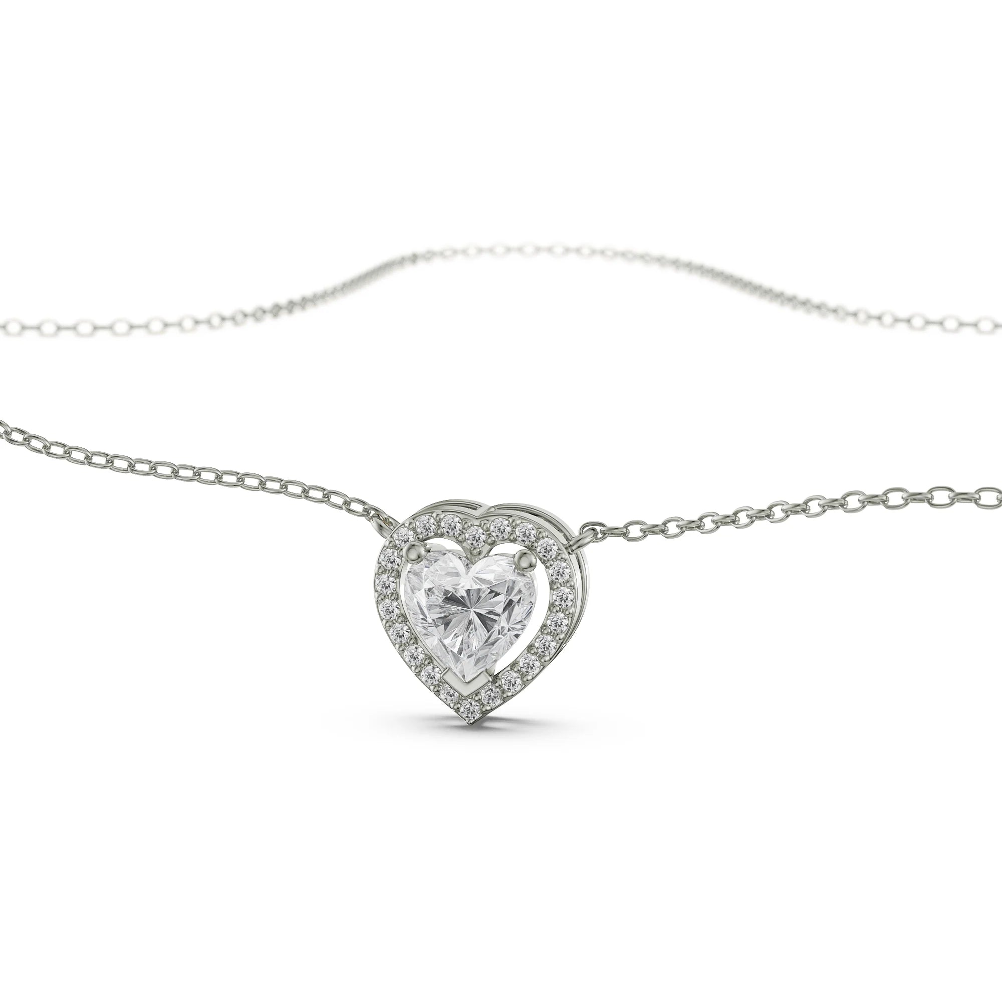 Solitaire Heart Lab Grown Diamond Necklace_in-stock