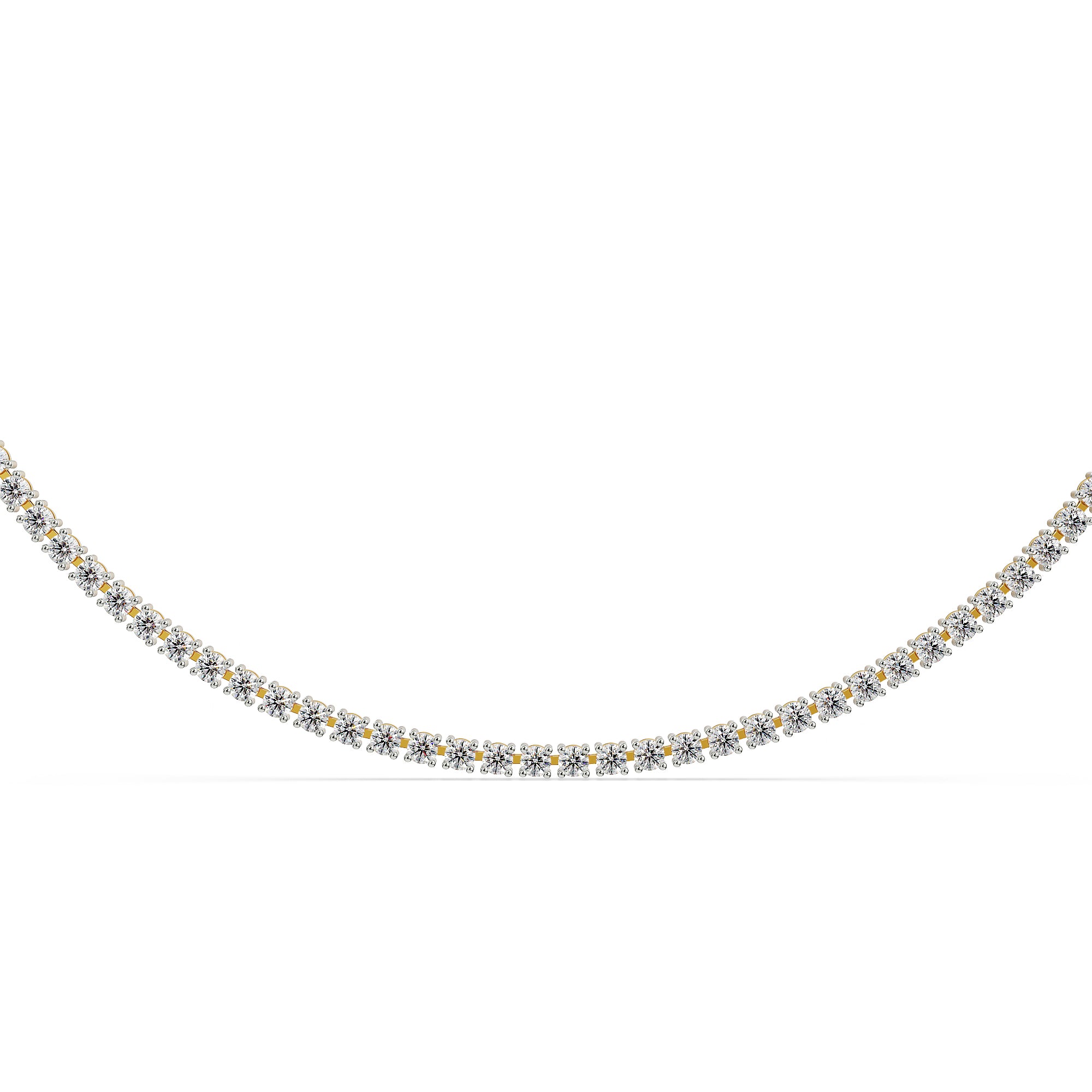 Sleek Diamond Chain Necklace Prospective View