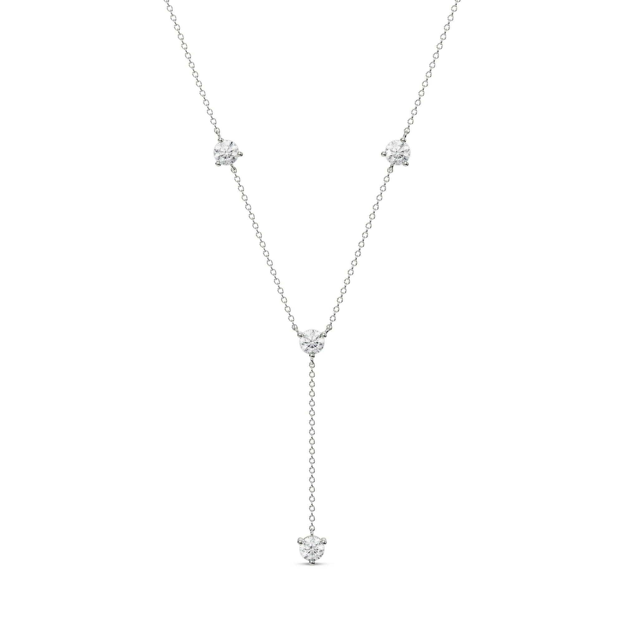 Golden Grace Y Necklace Front View in 9KT