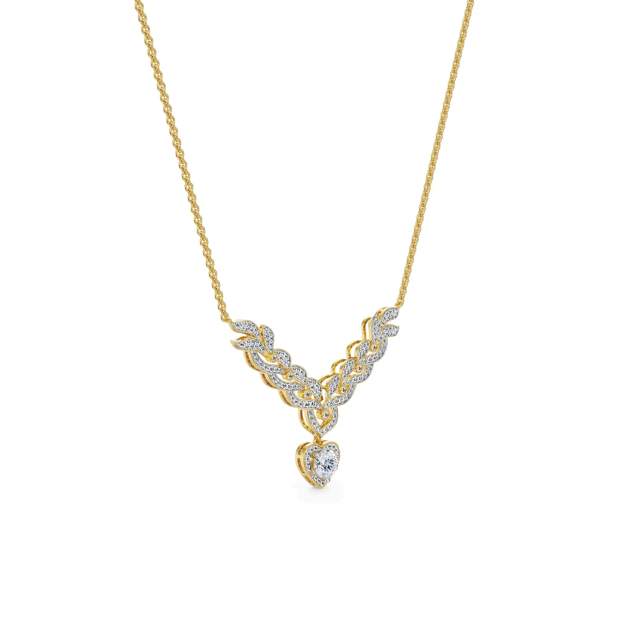 Heartwoven Hearts & Arrows Lab Grown Diamond Necklace
Side view