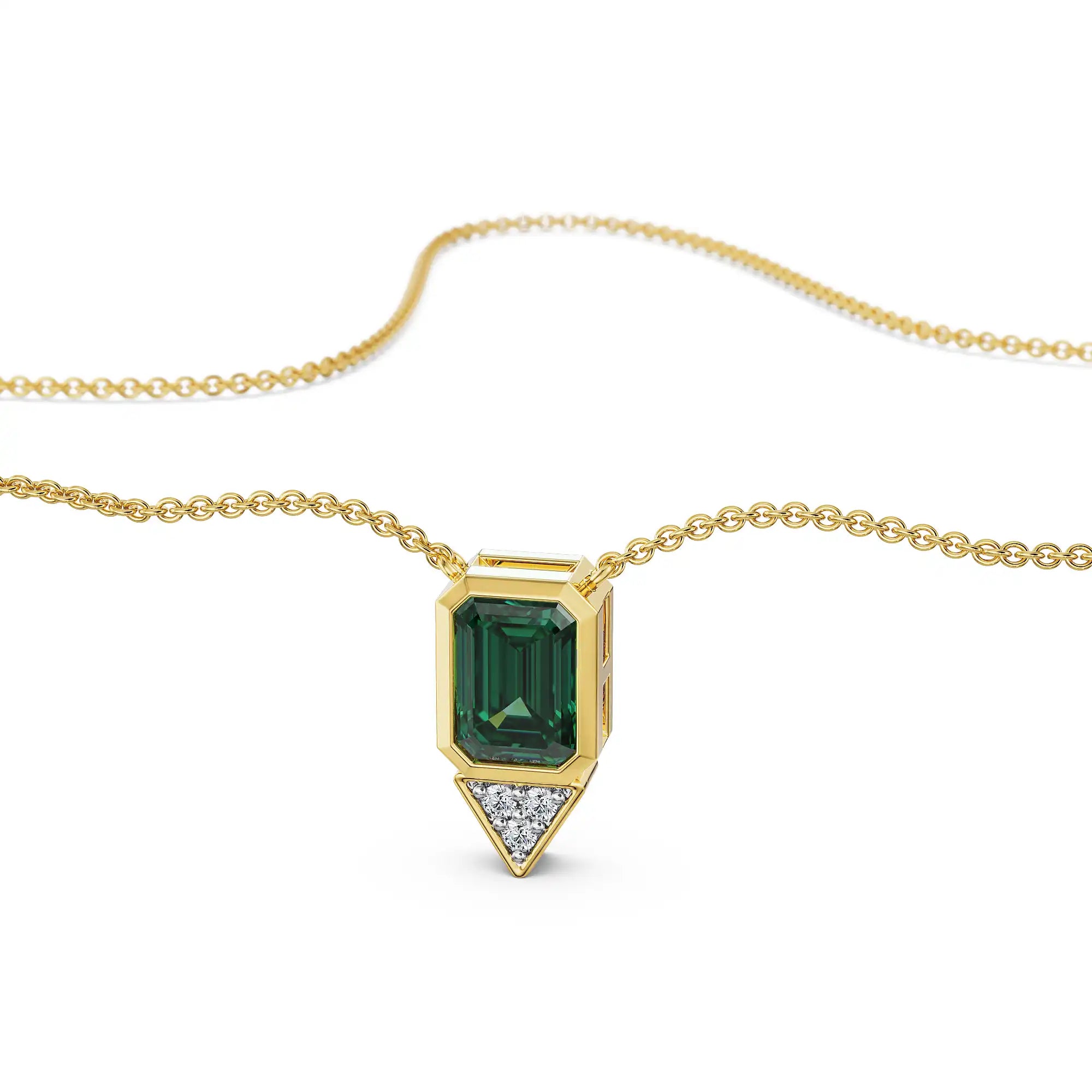 Emerald Spark Drop Lab Grown Diamond Necklace
Prospective view