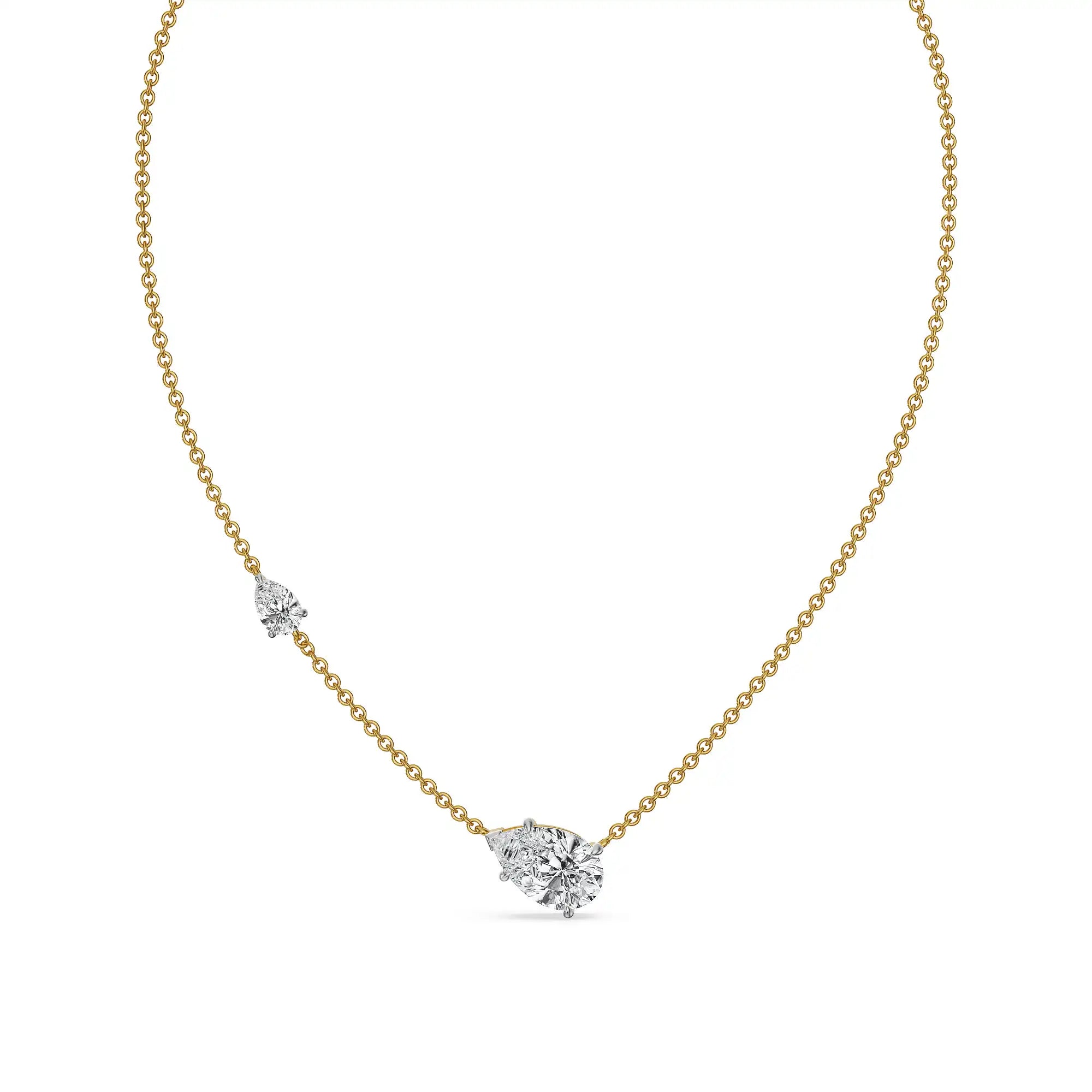 Pear Whisper Lab Grown Diamond Necklace