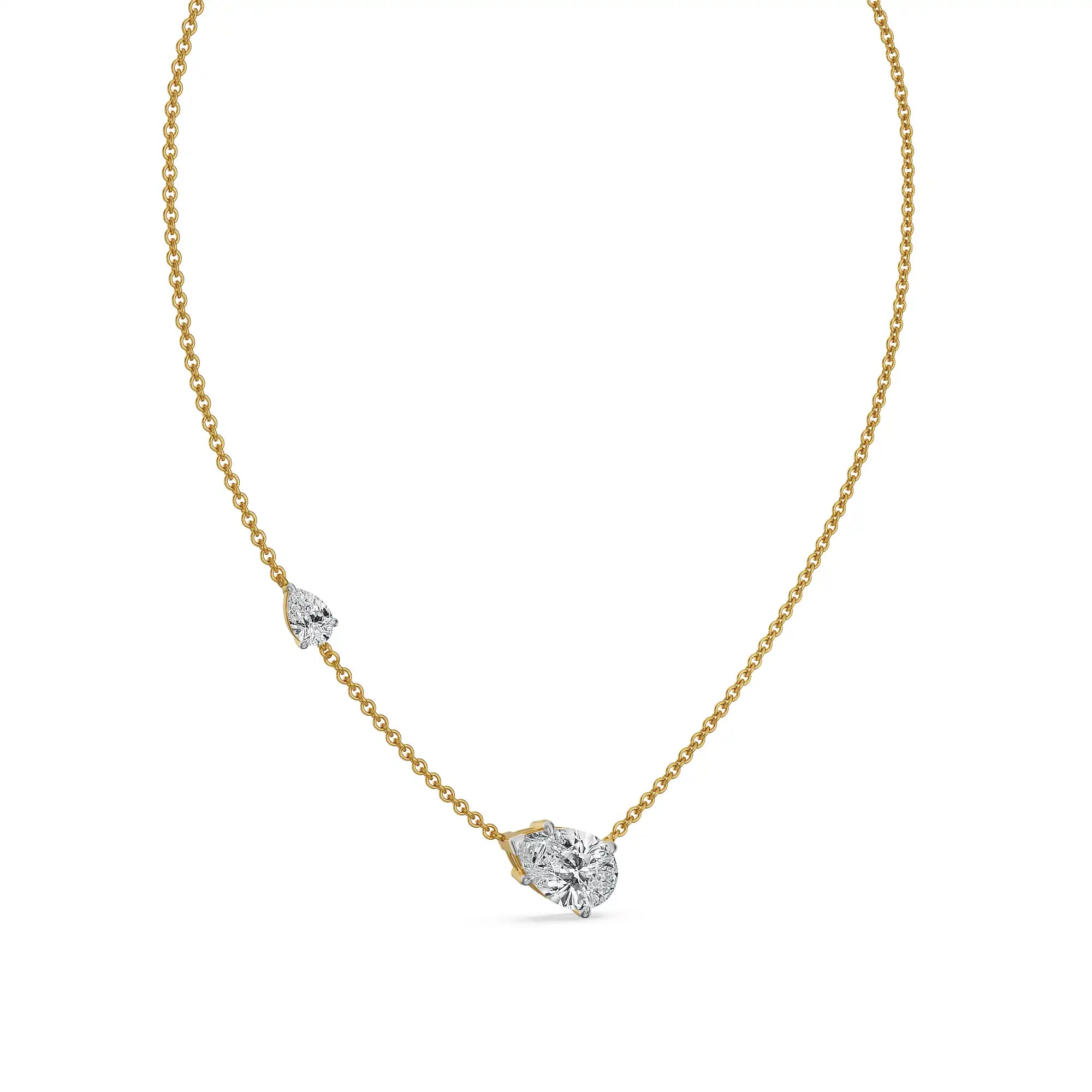 Pear Whisper Lab Grown Diamond Necklace