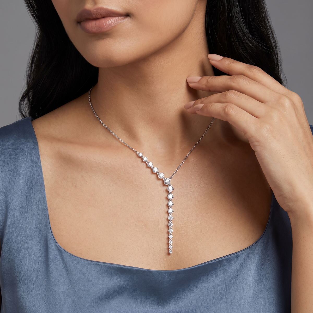 Sleek Lab Grown Diamond Chain Necklace