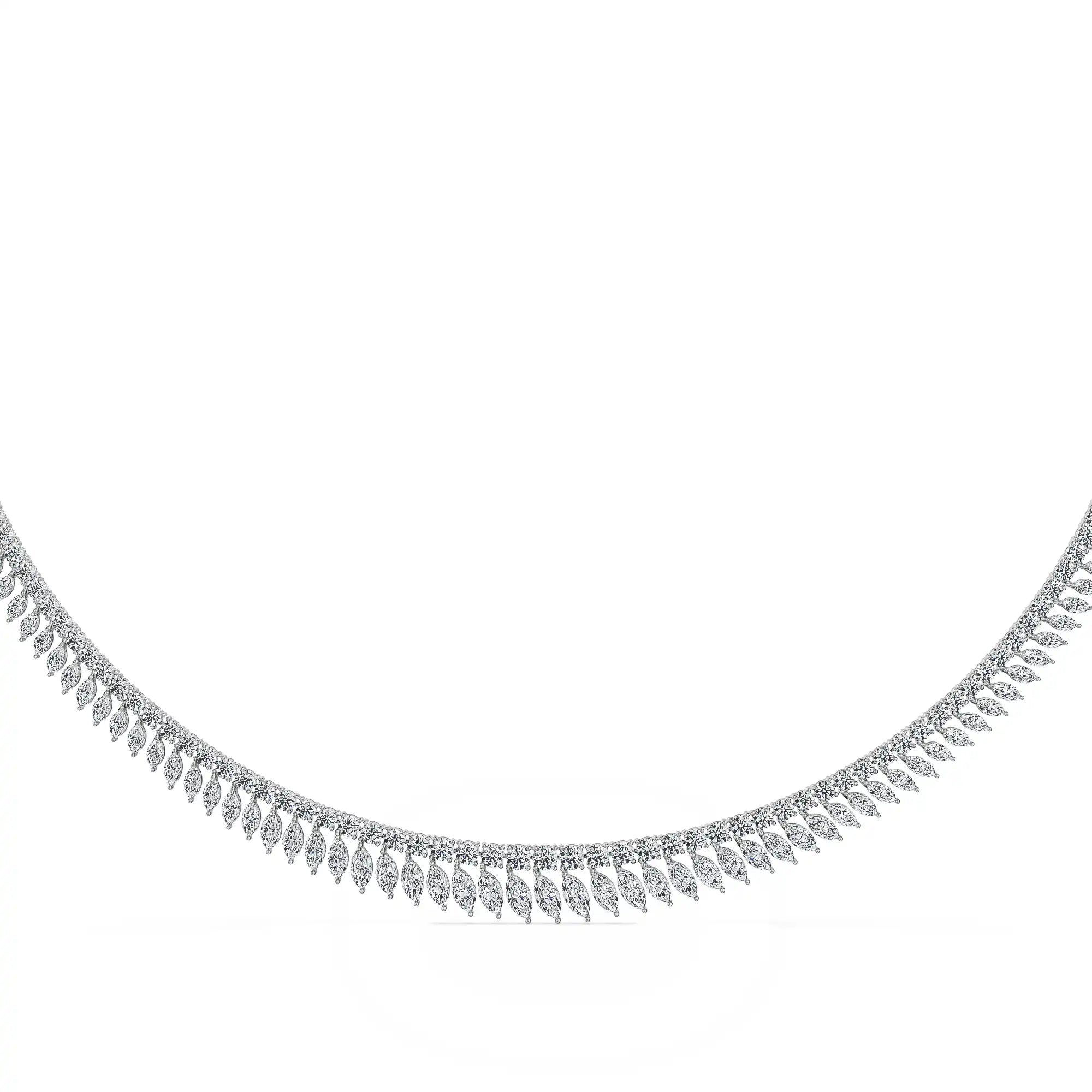 Meghan Marquise Lab-Grown Diamond Tennis Necklace