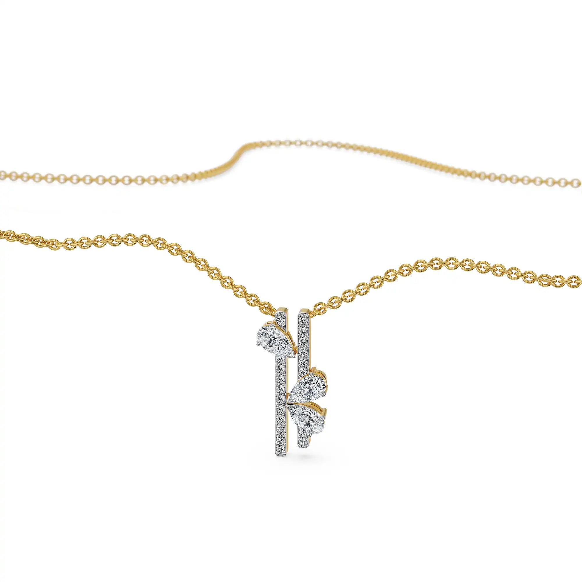 Golden Vine Lab Grown Diamond Necklace