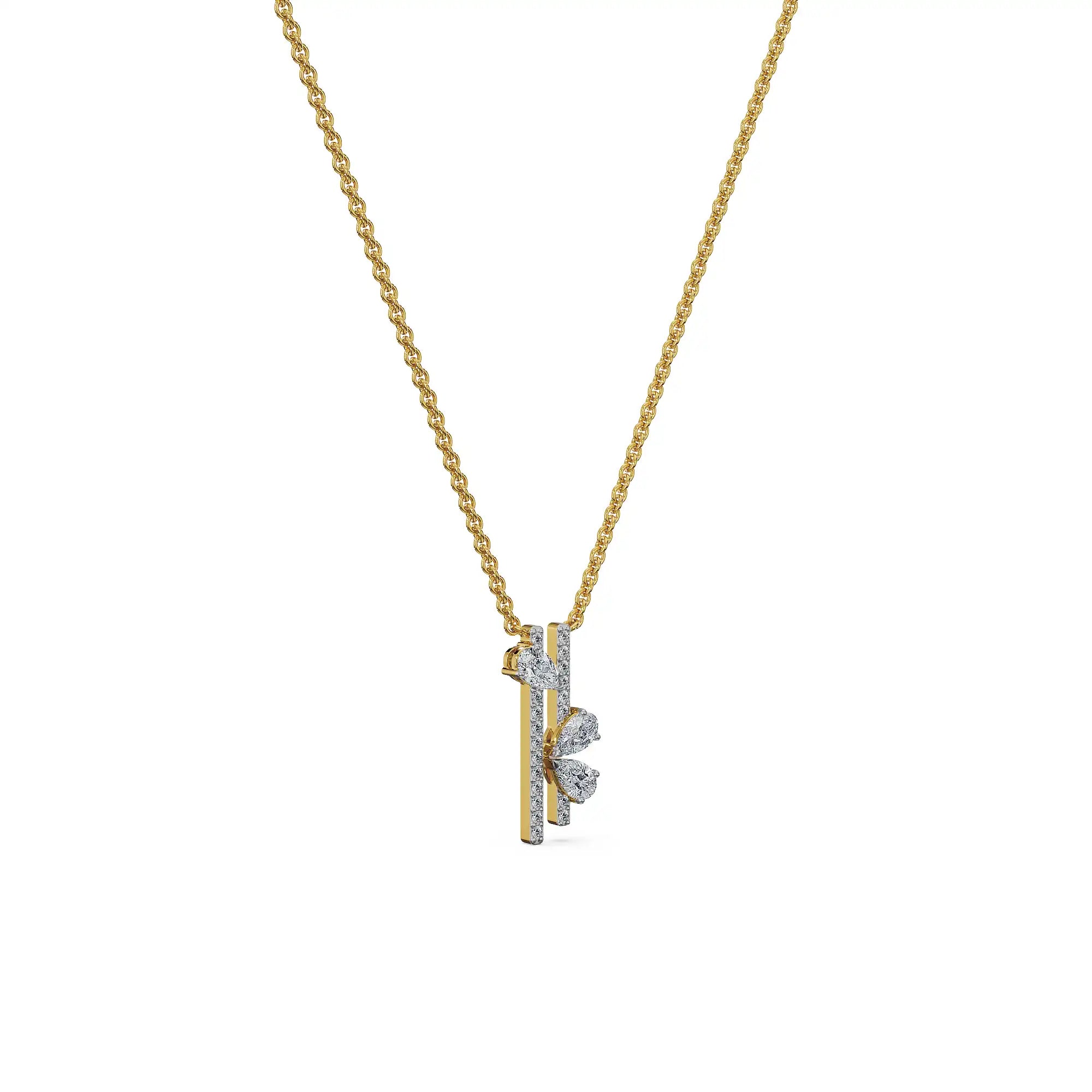 Golden Vine Lab Grown Diamond Necklace