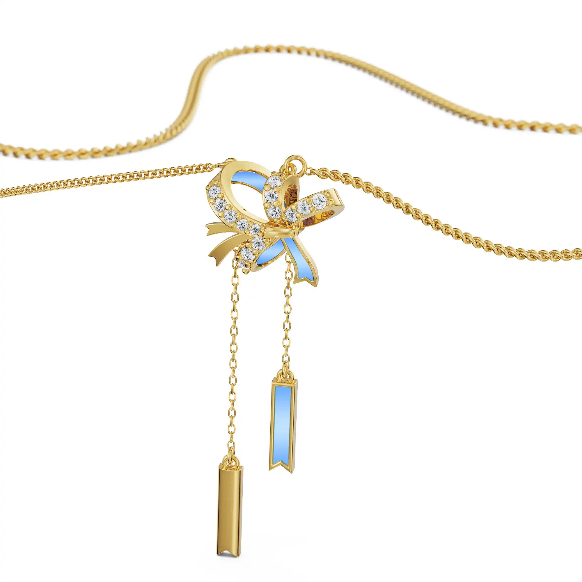 Twisted Bow Necklace Prospective View