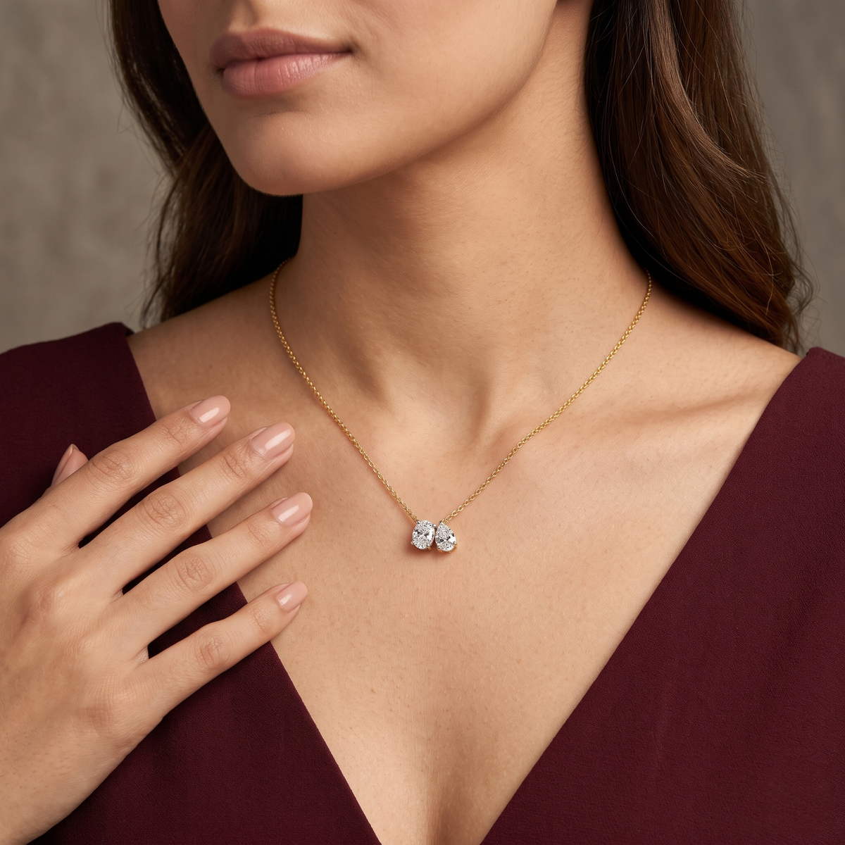 Duet Lab Grown Diamond Necklace