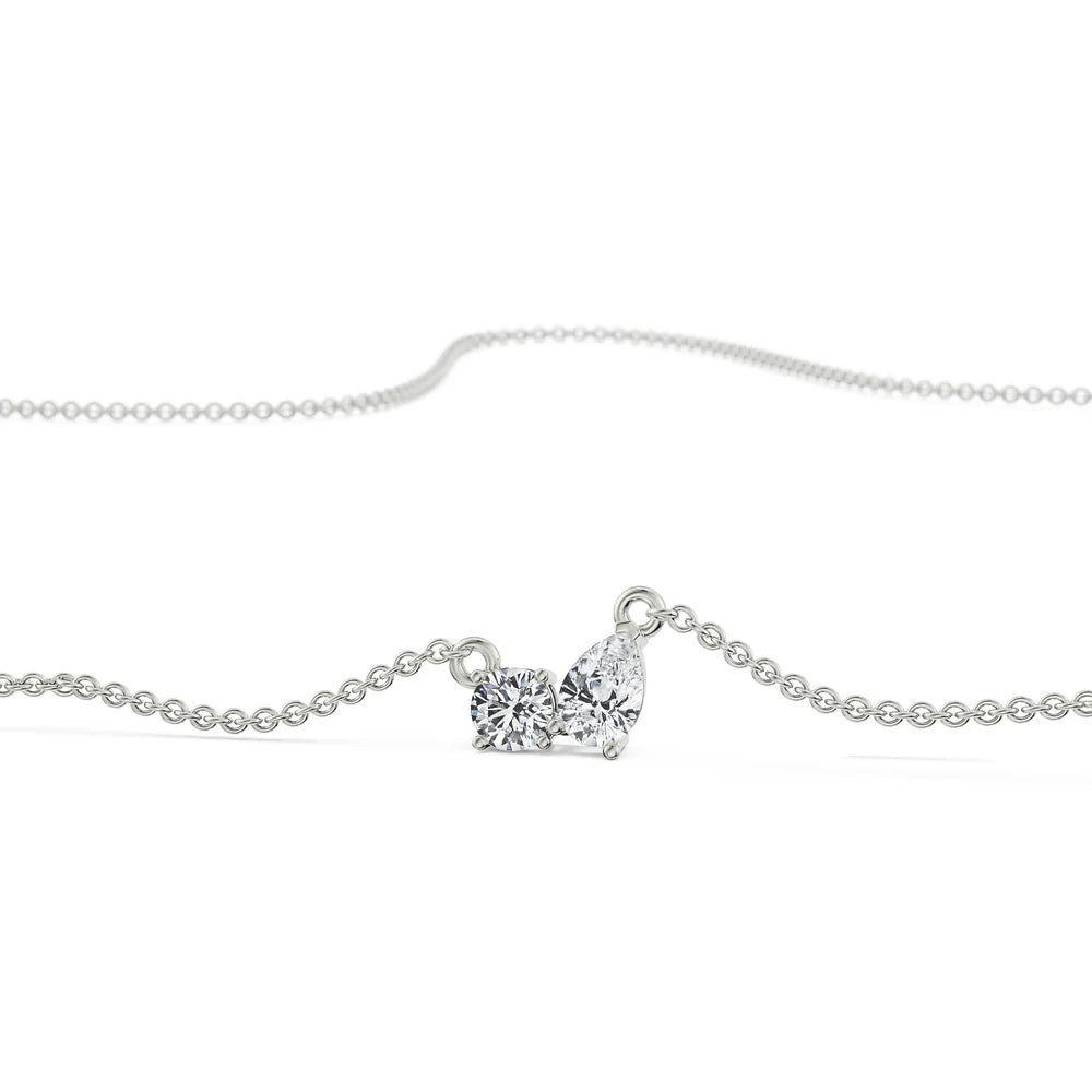 Duo Lab Grown Diamond Solitaire Necklace_in_stock