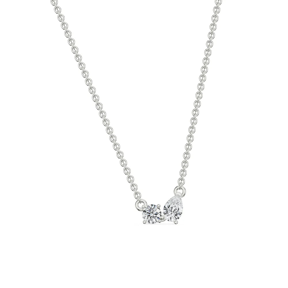 Duo Lab Grown Diamond Solitaire Necklace_in_stock