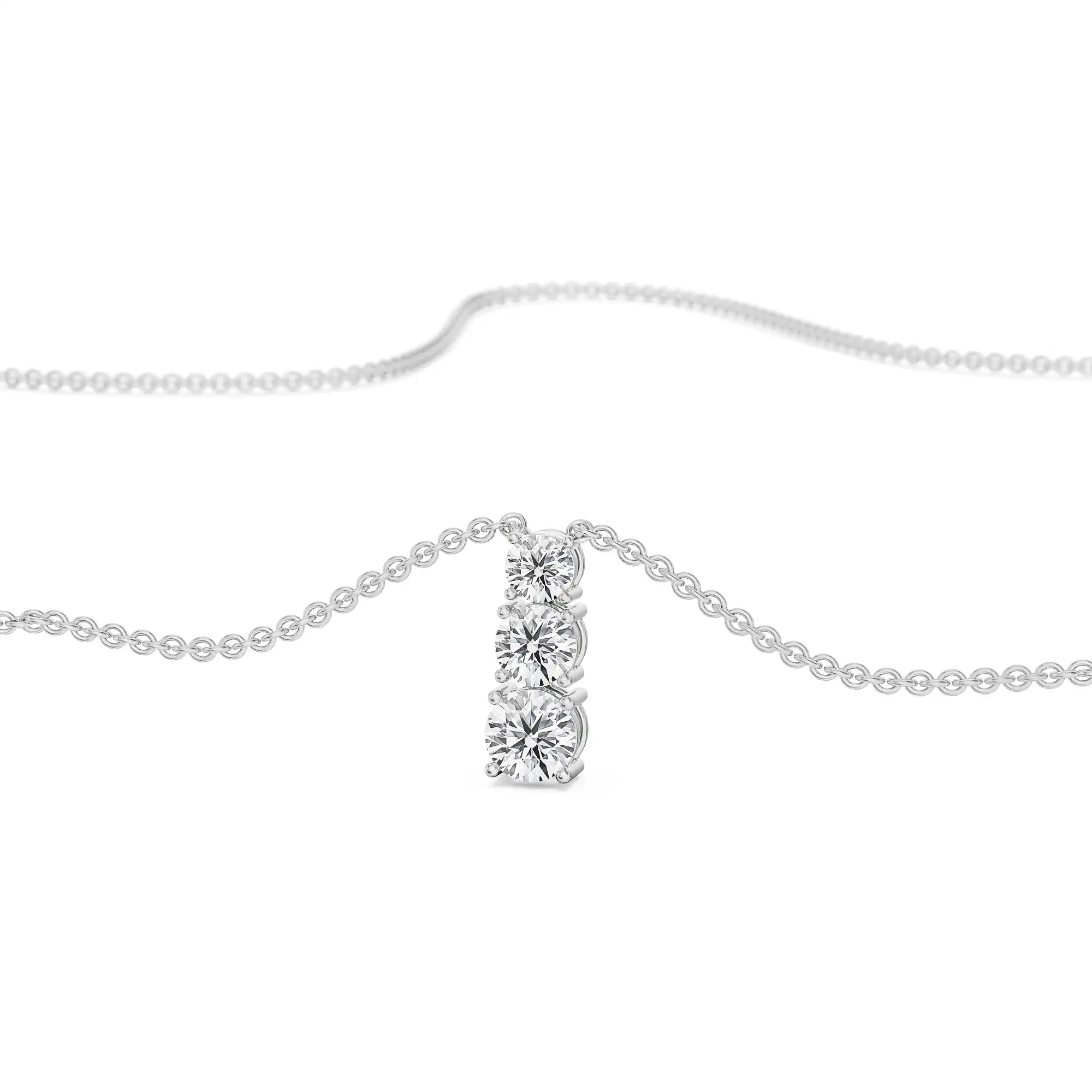 Troi Dainty Lab Diamond Necklace- Front view