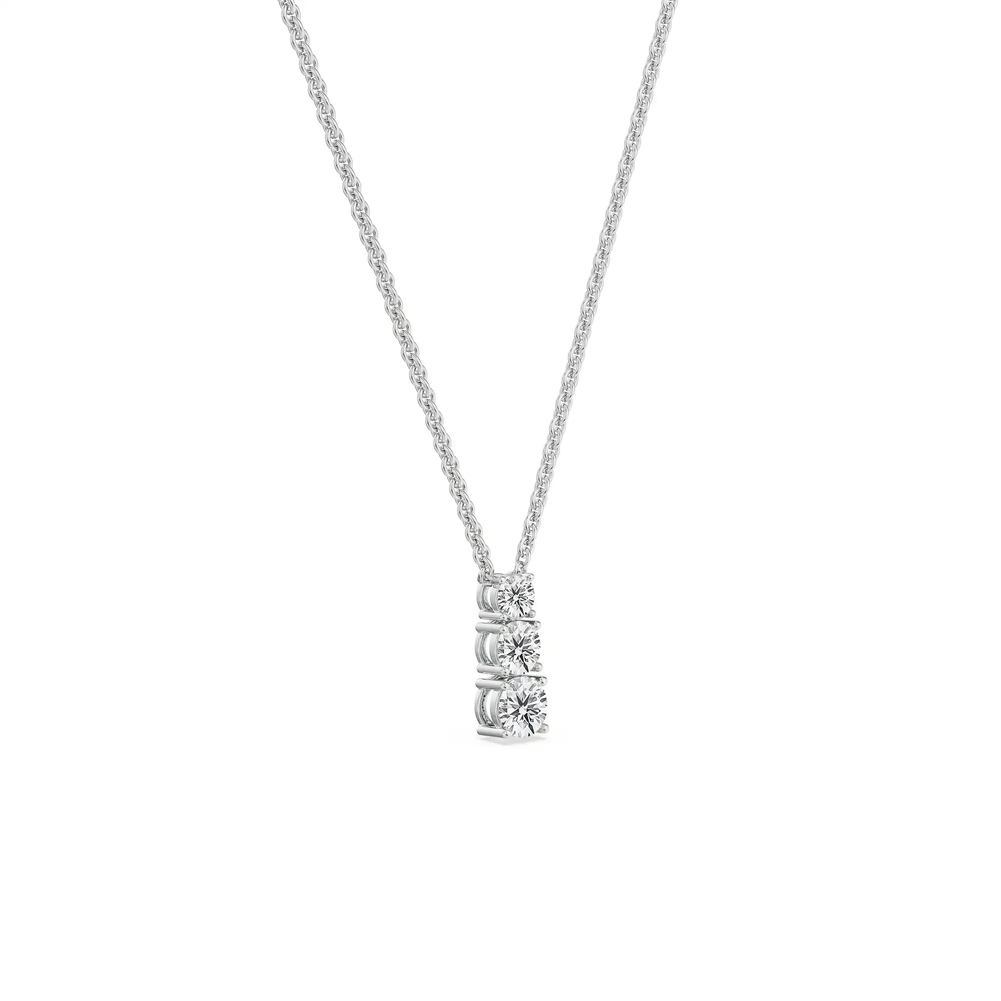 Troi Dainty Lab Diamond Pendant- side view