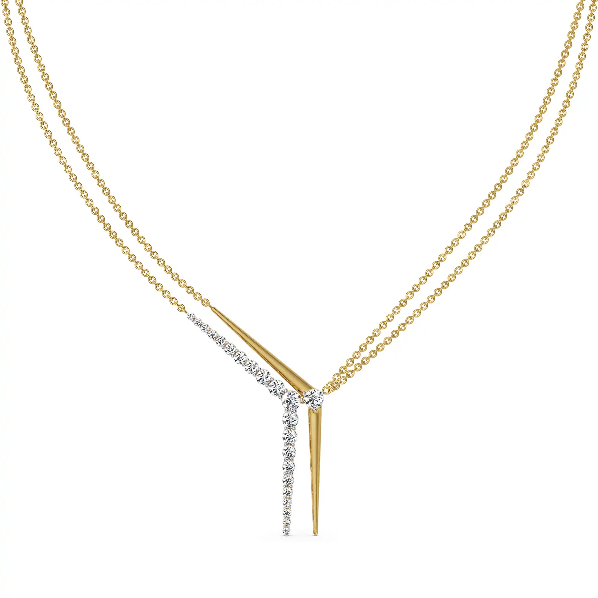 Amelia Lab Grown Diamond Necklace - Front view