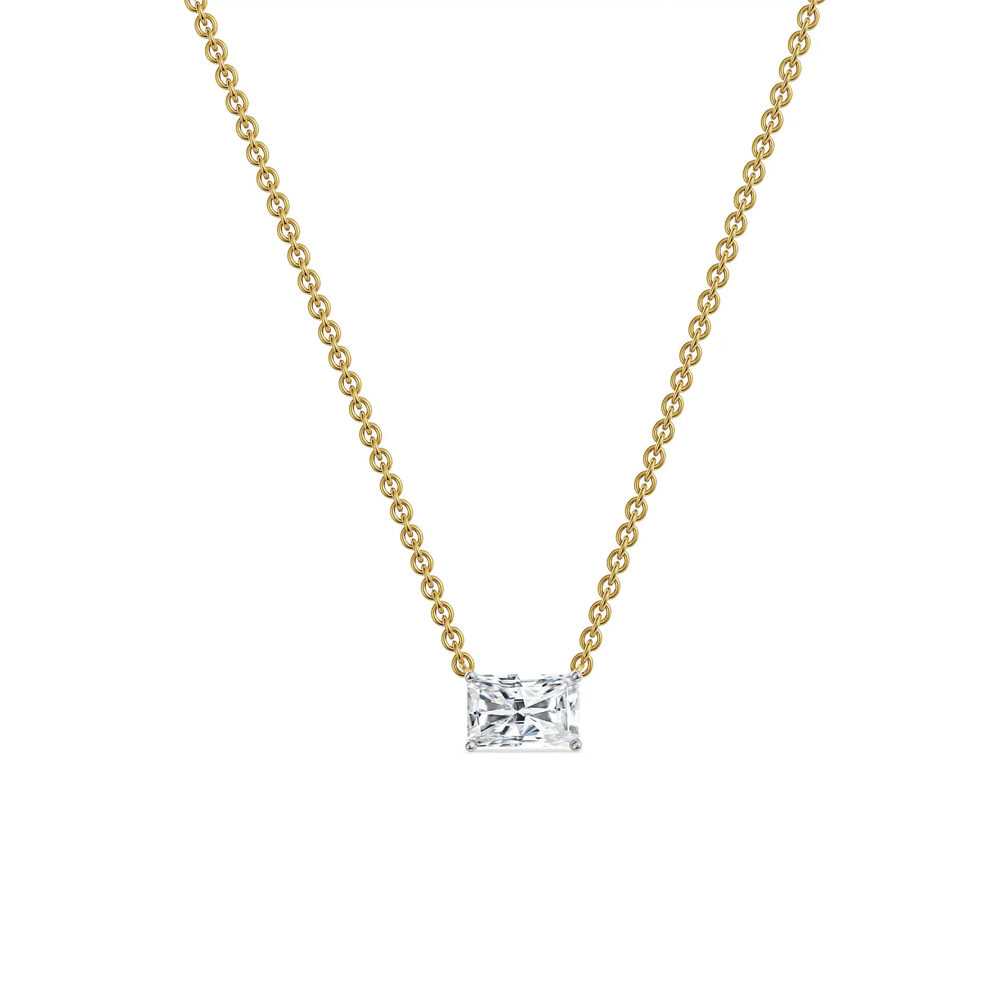 Drum Ruby Lab Grown Diamond Necklace_in-stock