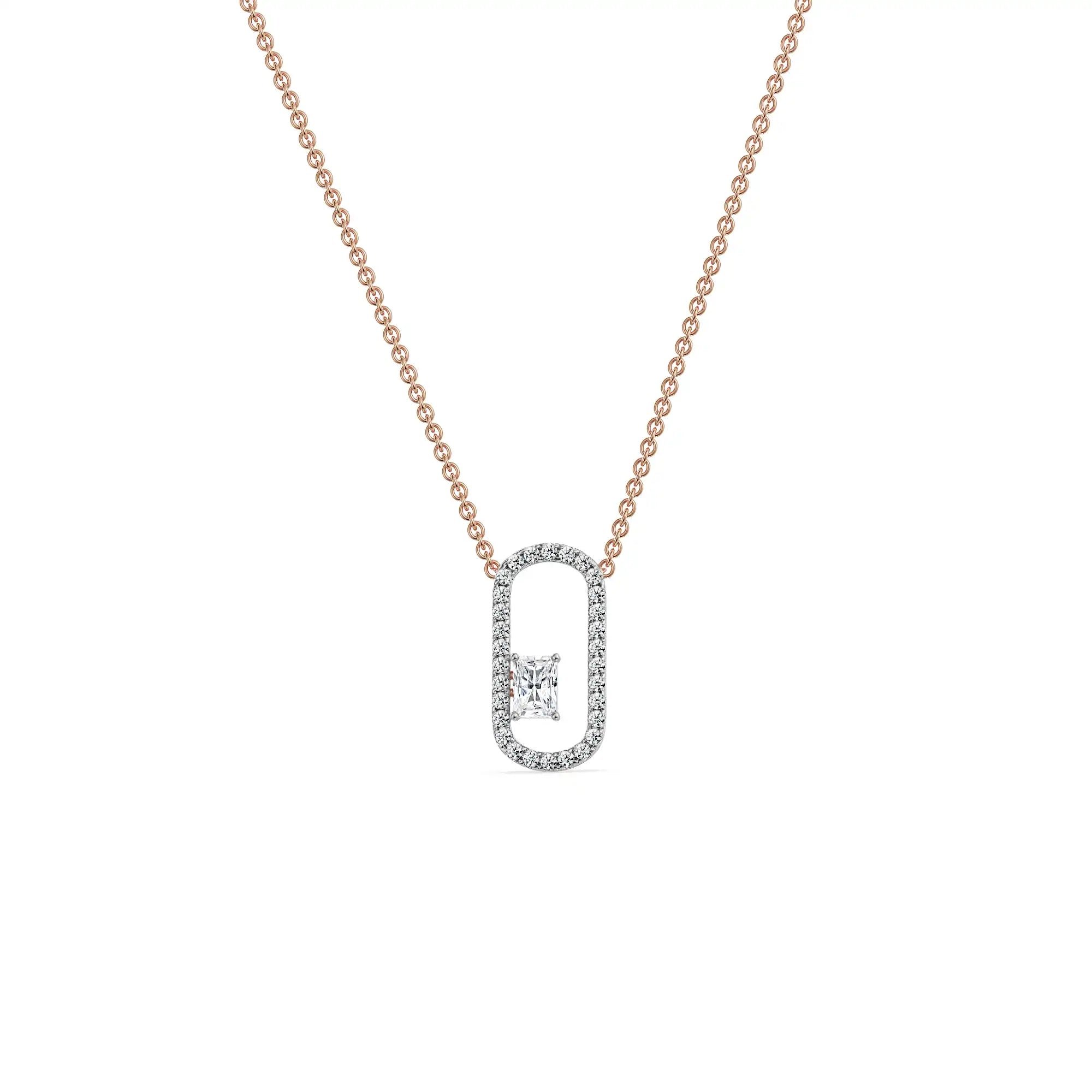 Zavya Lab Grown Diamond Necklace - Prospective view