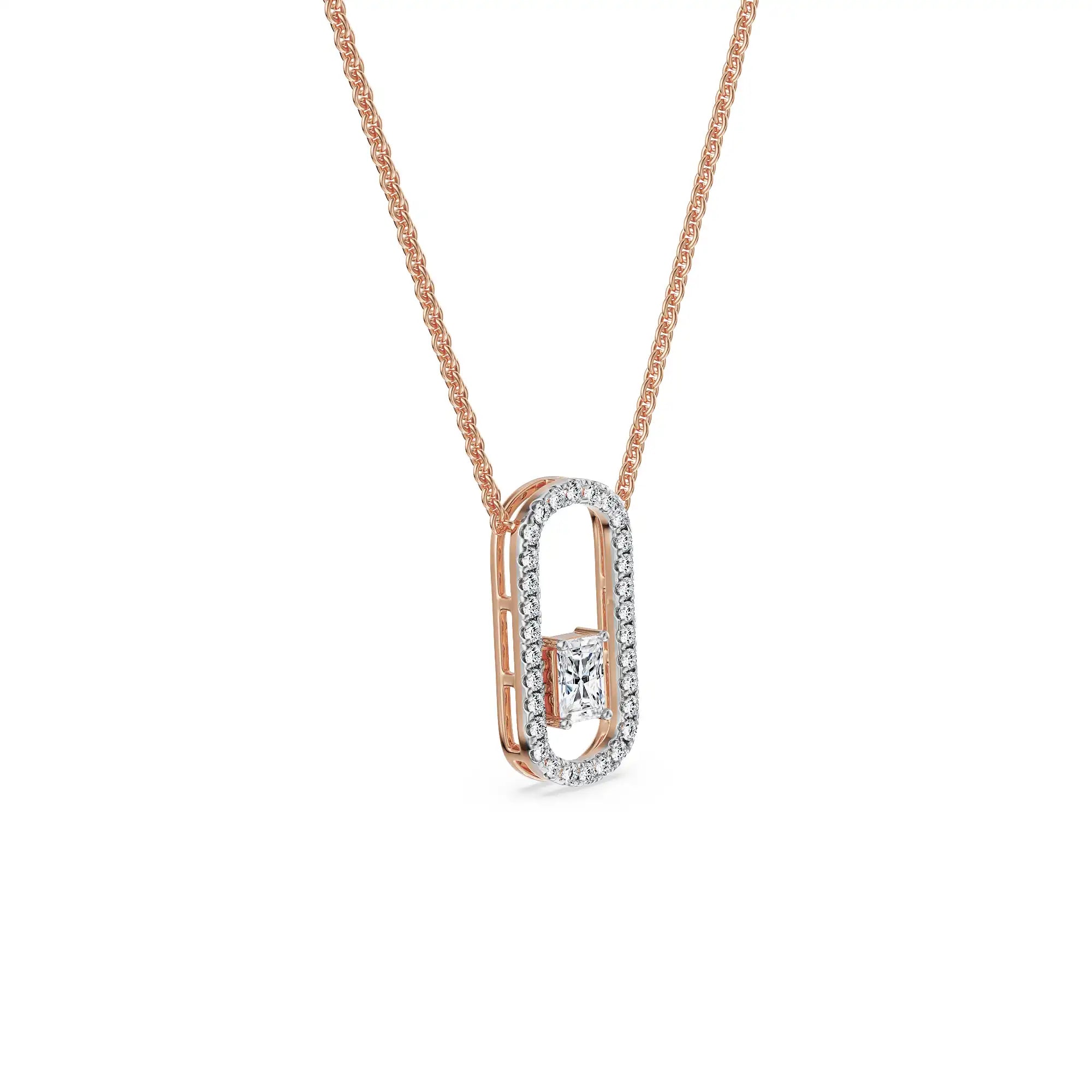 Zavya Lab Grown Diamond Necklace - Side view