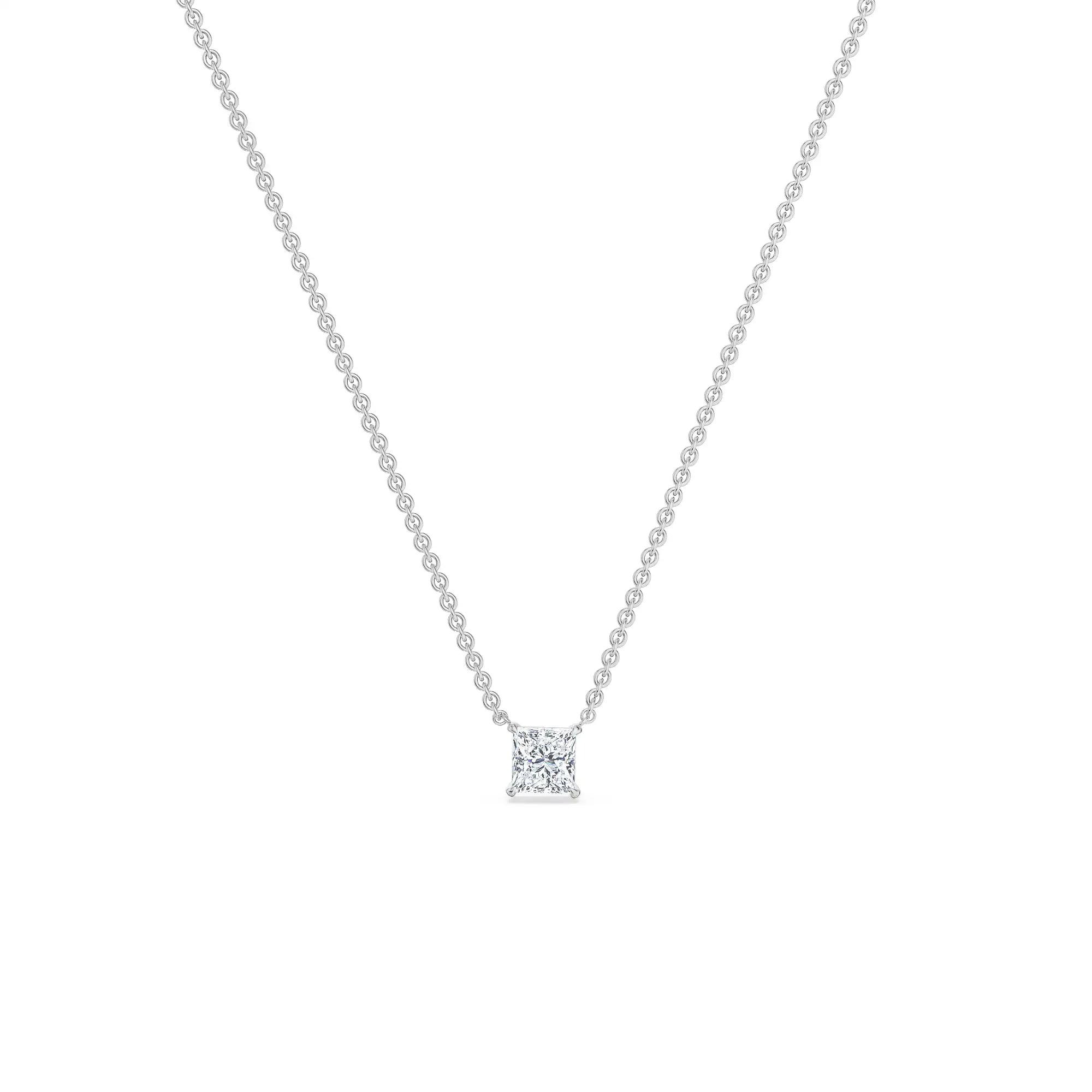1 CT Princess Lab Grown Diamond Necklace - Prospective view