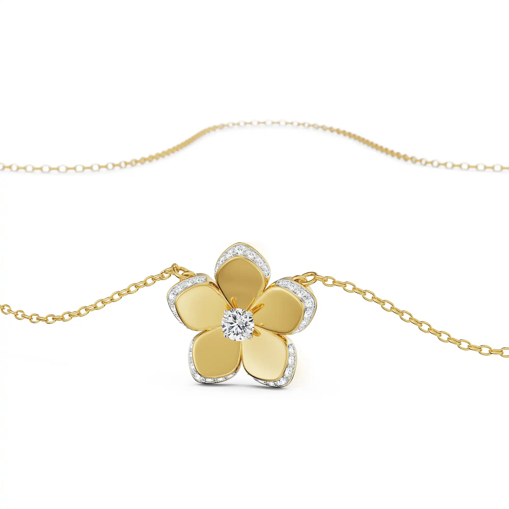 Flora Blooming Diamond Necklace front view