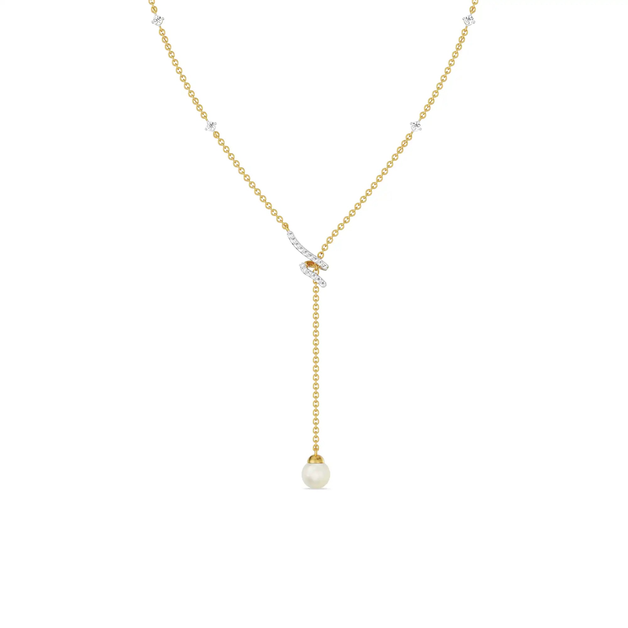 Pear Drop Adjustable Diamond Necklace prospective view