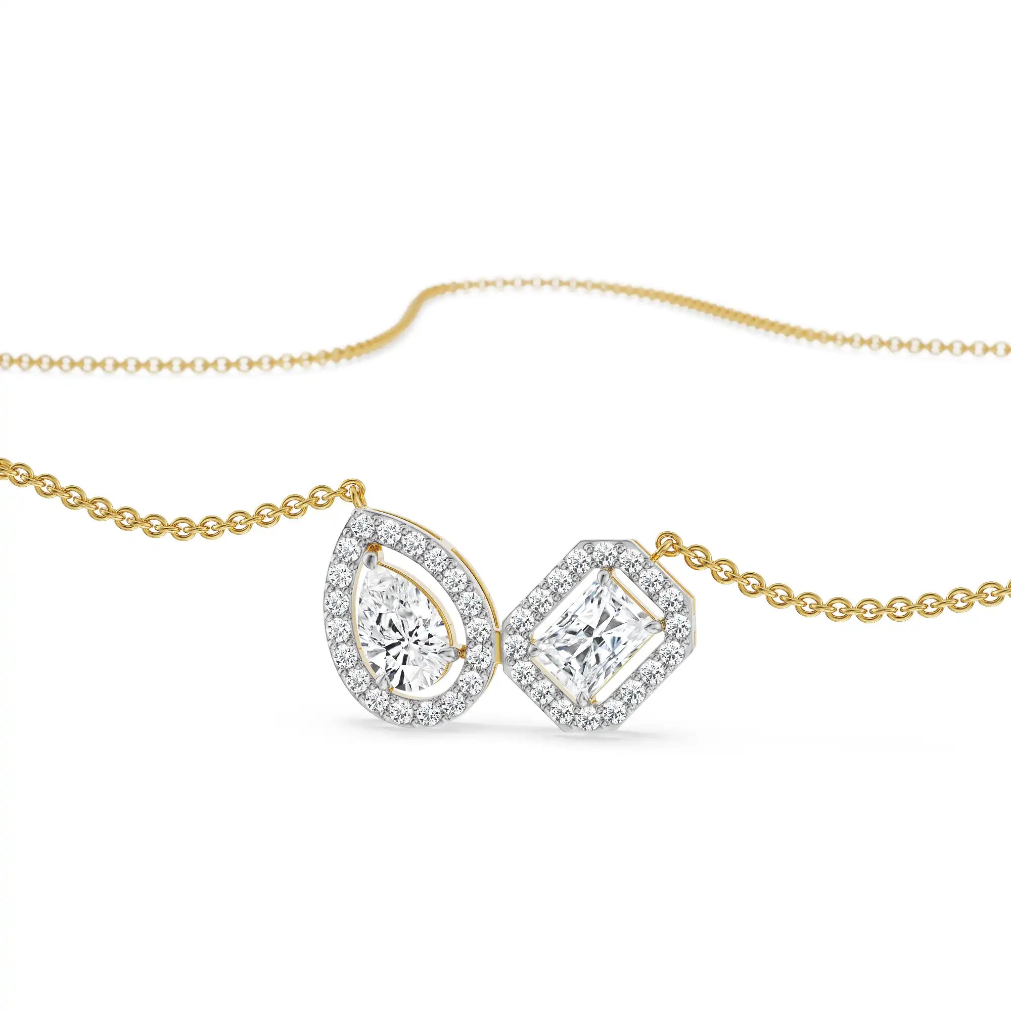 Toi Moi Lab Grown Diamond Necklace - Front view in 9KT