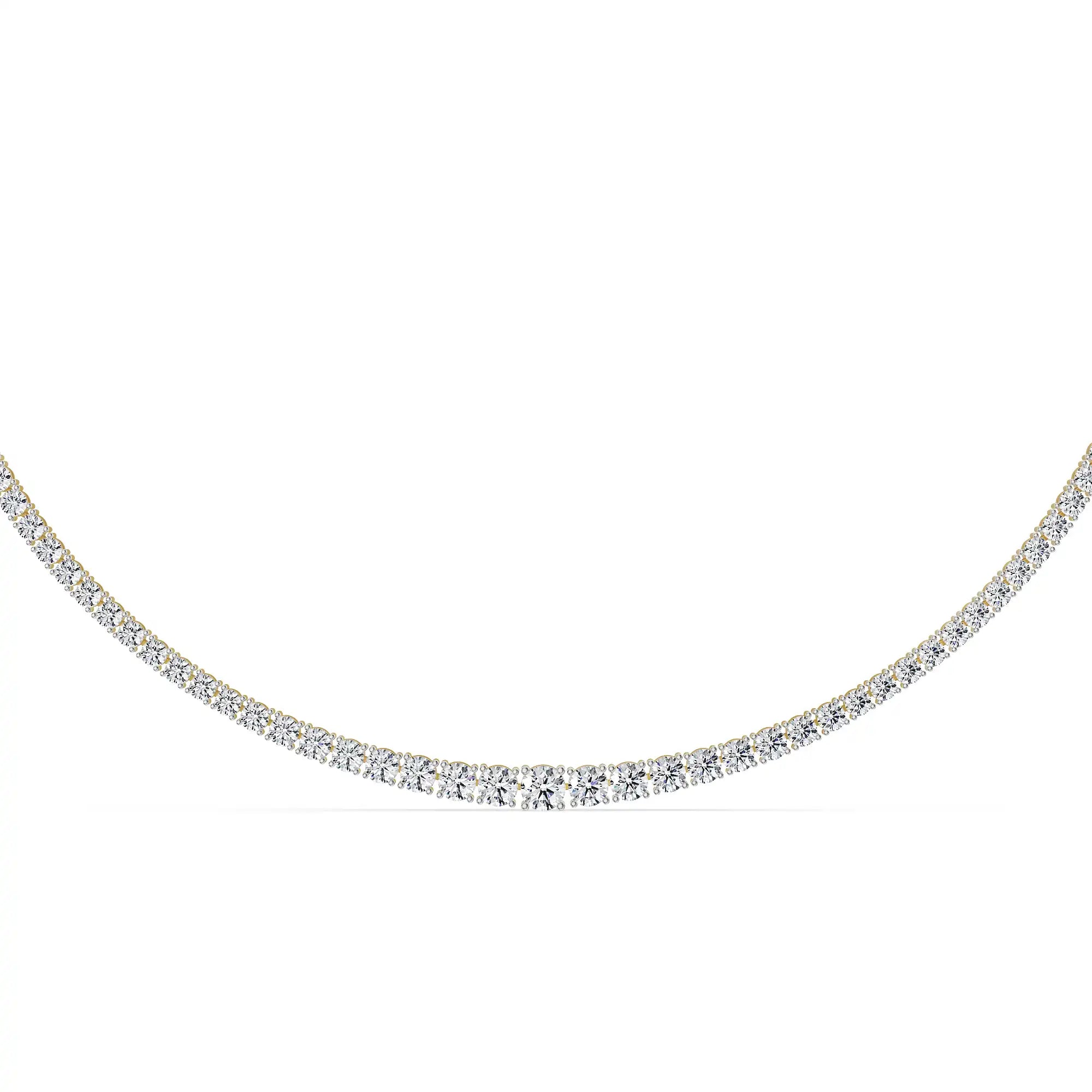 Radiant Lab Grown Diamond Tennis Necklace - top view