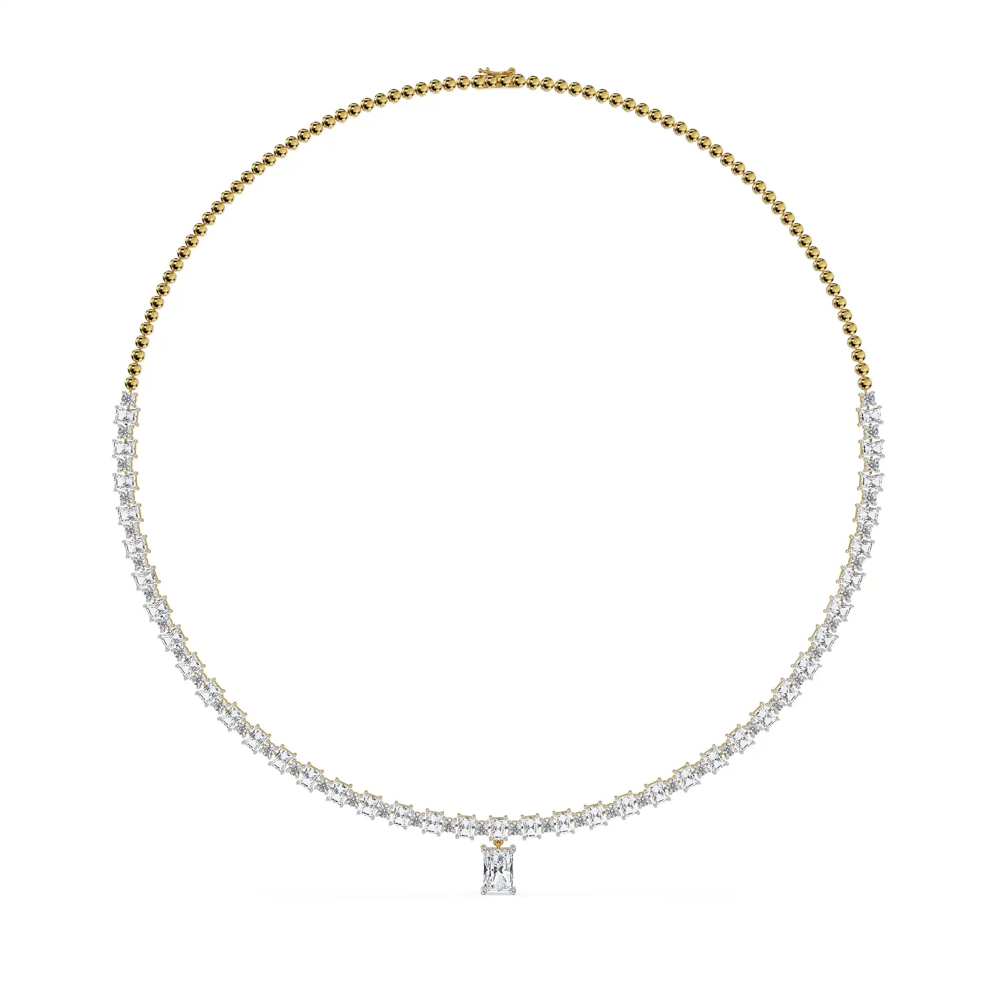 Celeste Lab Grown Diamond Tennis Necklace - front view