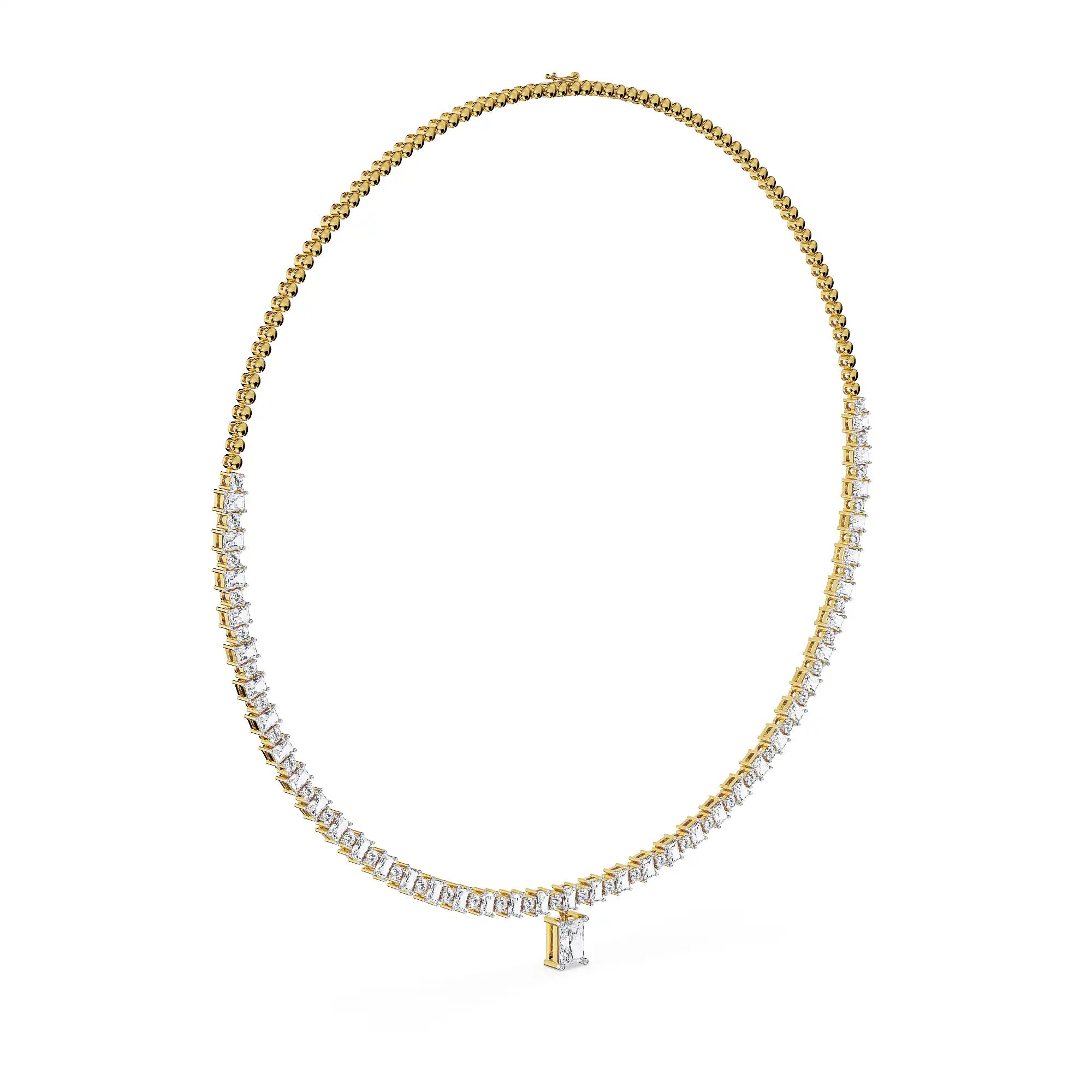 Celeste Lab Grown Diamond Tennis Necklace - side view
