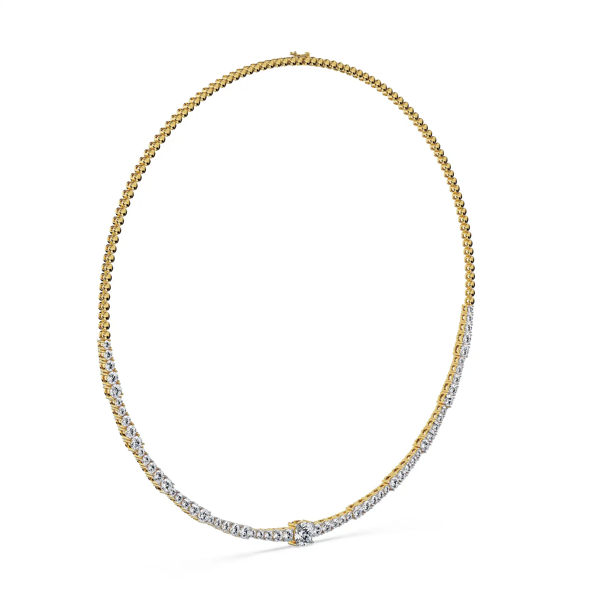 Infinity Spark Lab Grown Diamond Necklace - side view