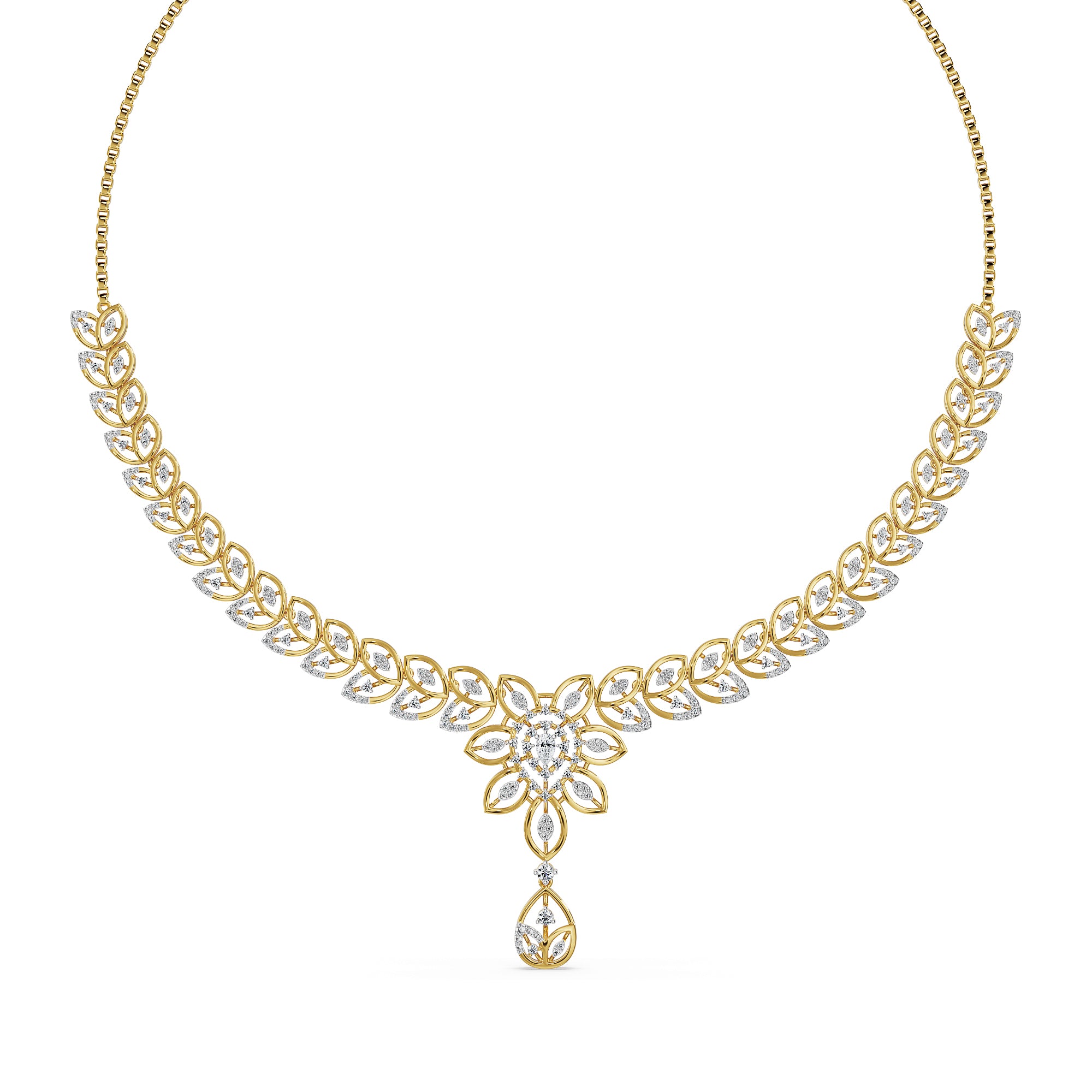 The Garden of Glow Lab Grown Diamond Necklace - top view