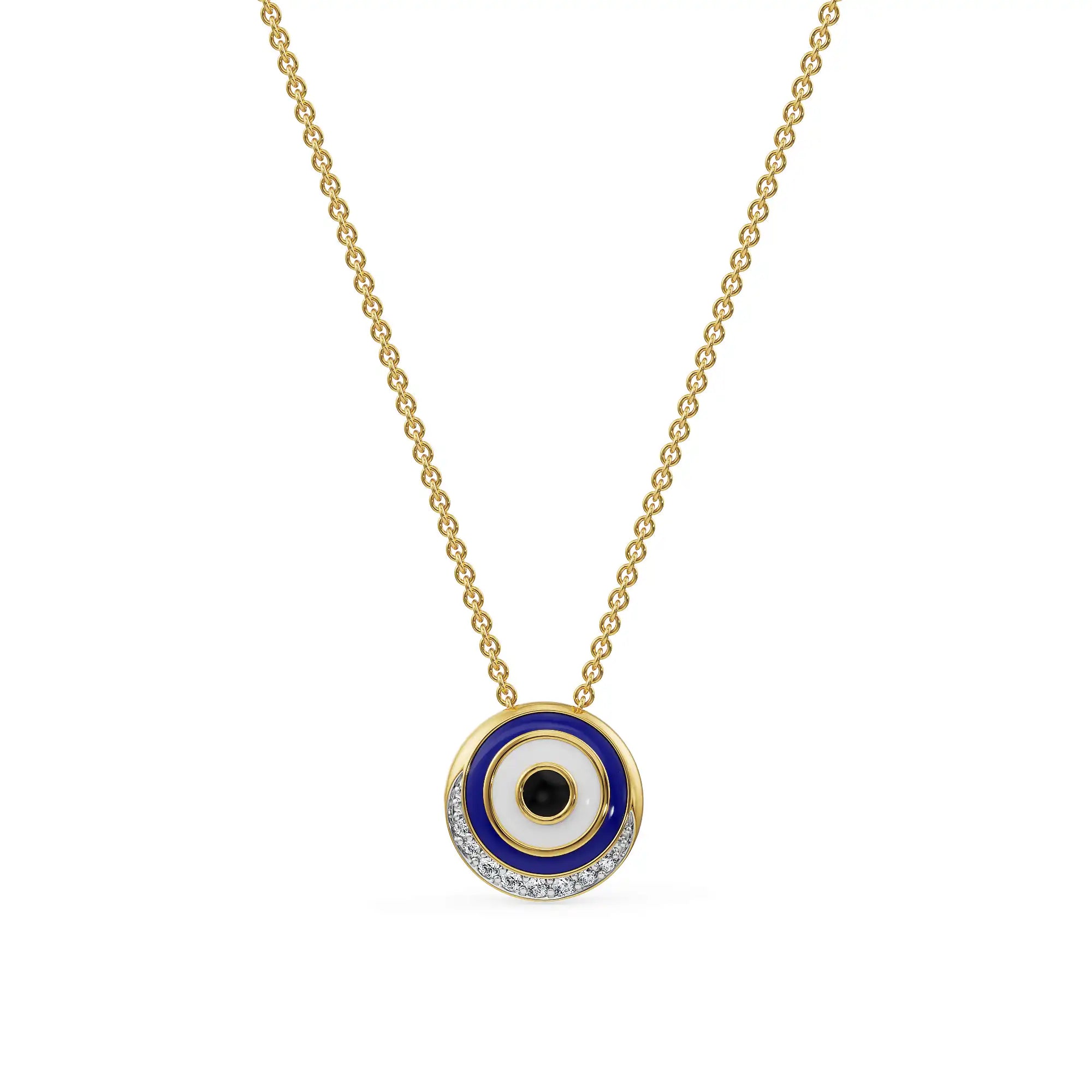 Enigma Evil Eye Lab Diamond Necklace - front view
