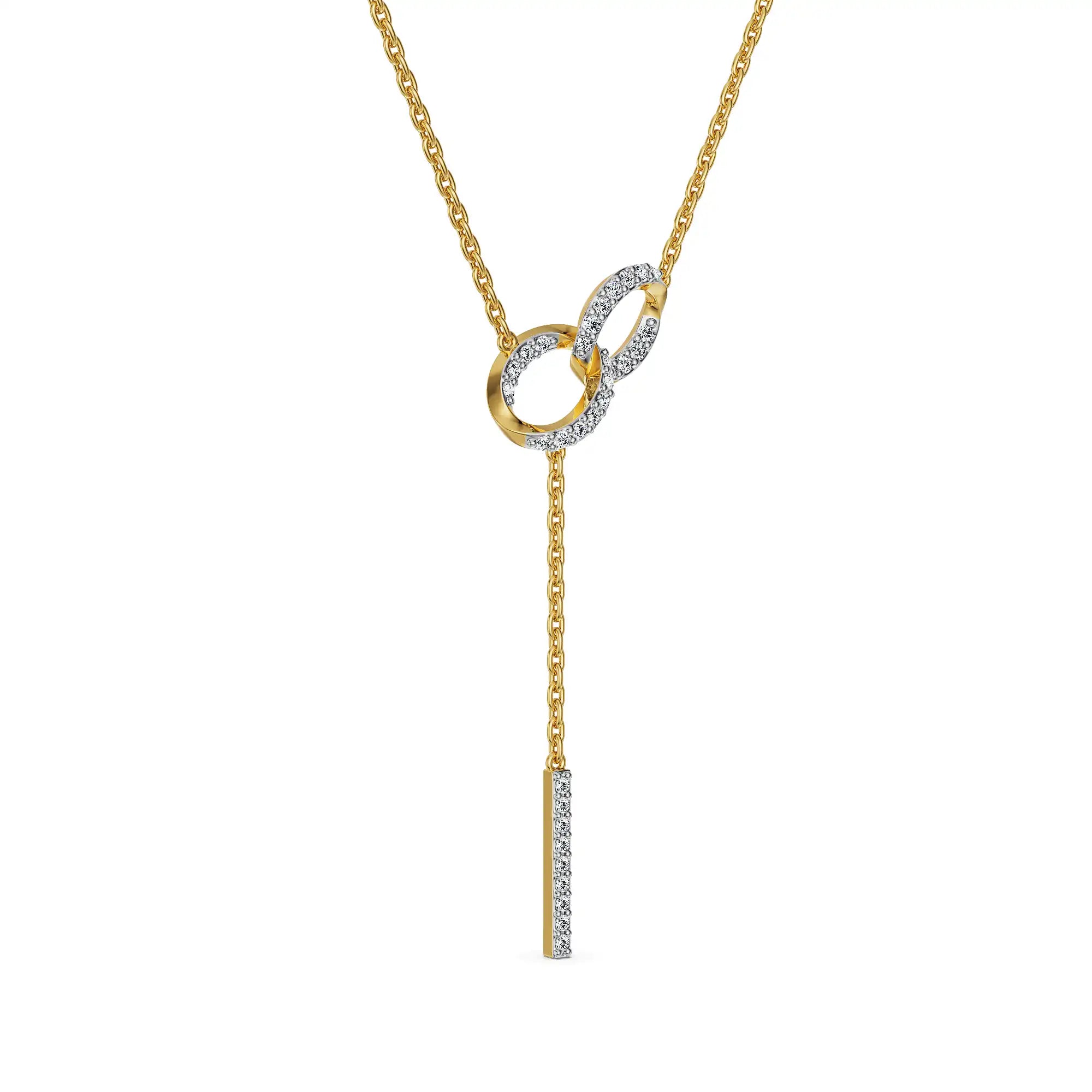 Eternal Link Infinity Lab Grown Diamond Necklace
Side View