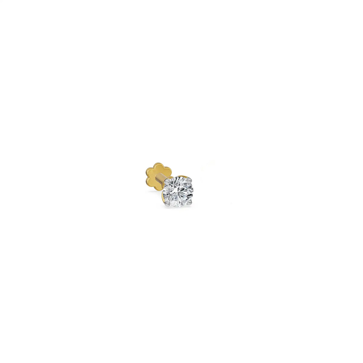 Classic Round Lab Grown Diamond Nose Pin