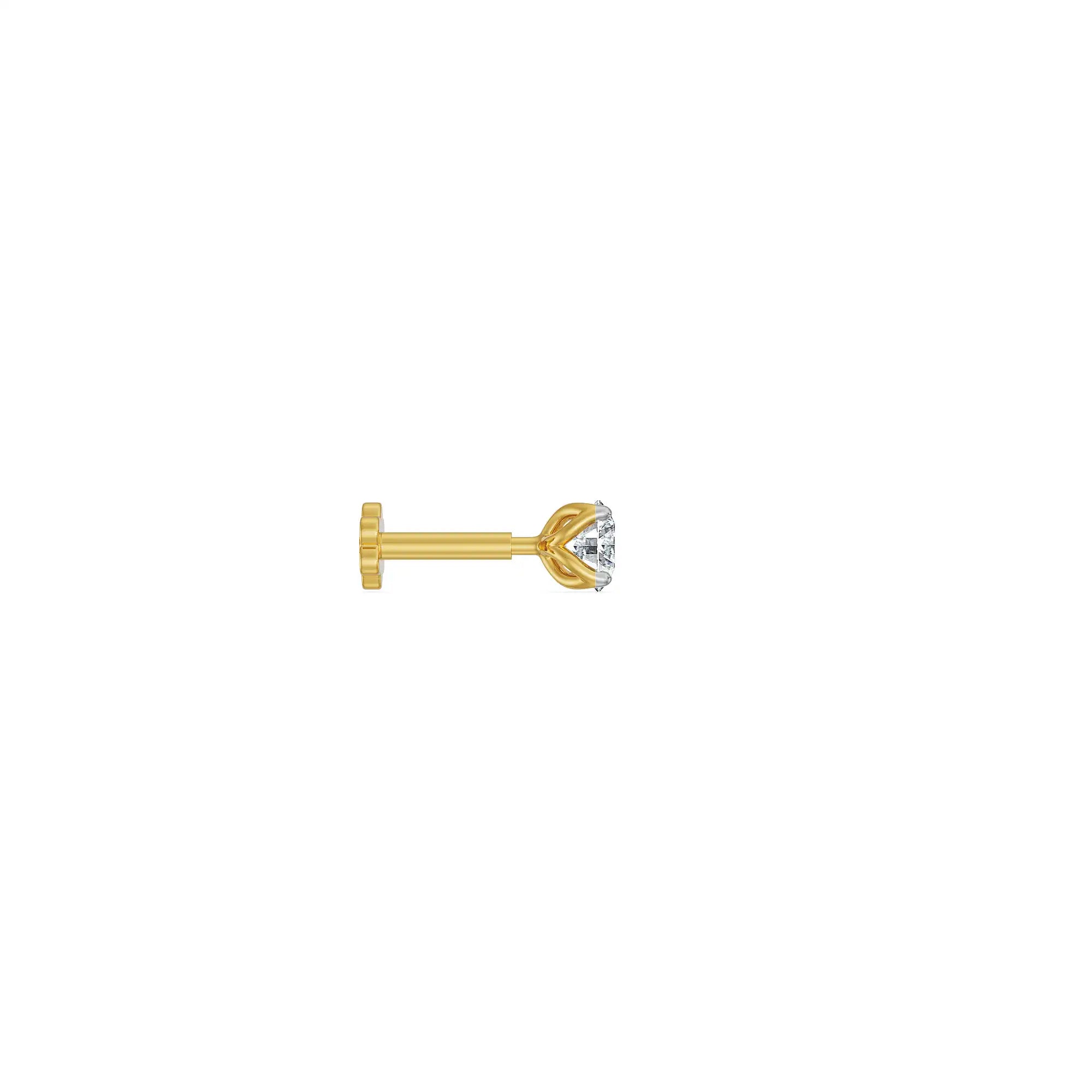 Classic Round Lab Grown Diamond Nose Pin