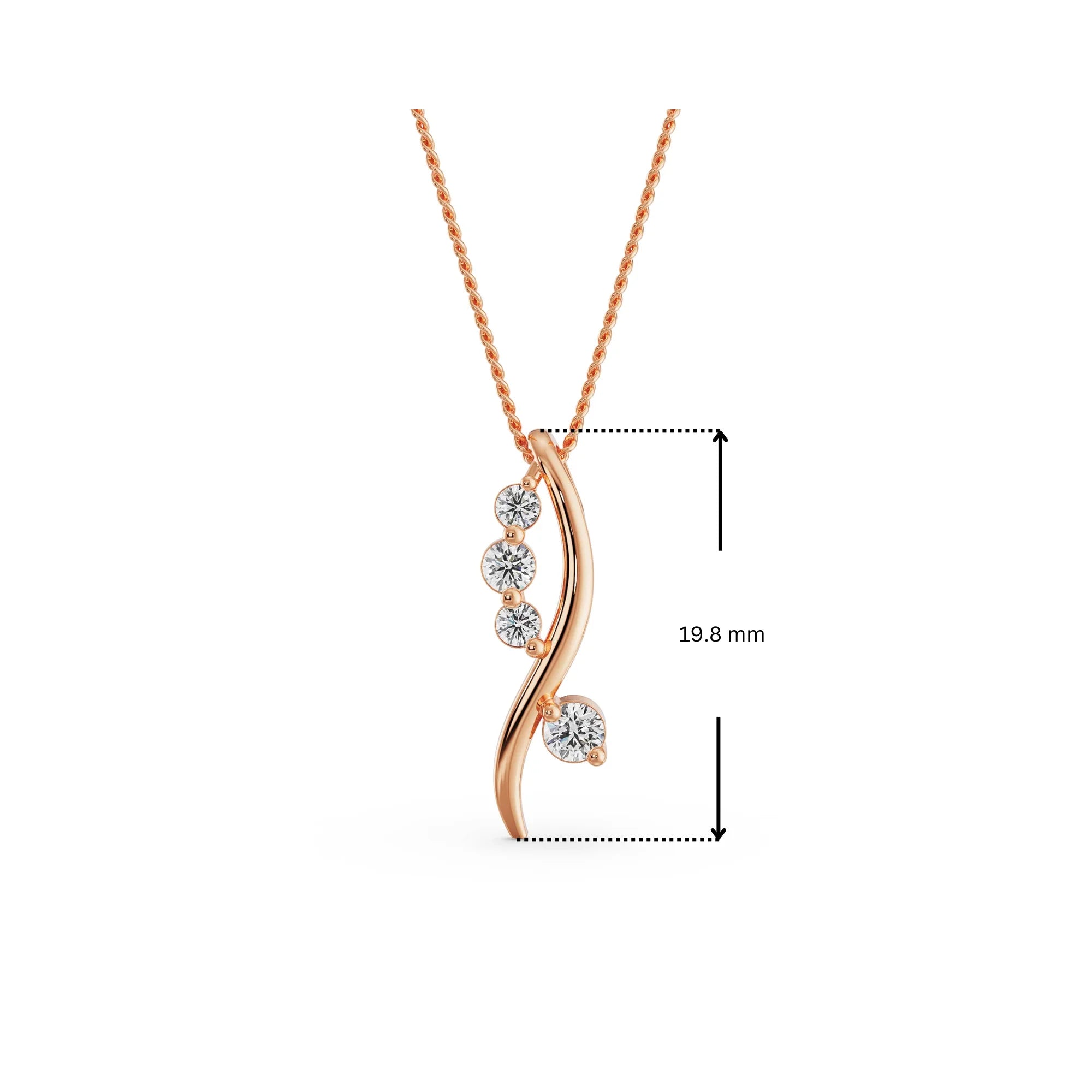 Lab Grown Diamond Quad Pendant 9KT