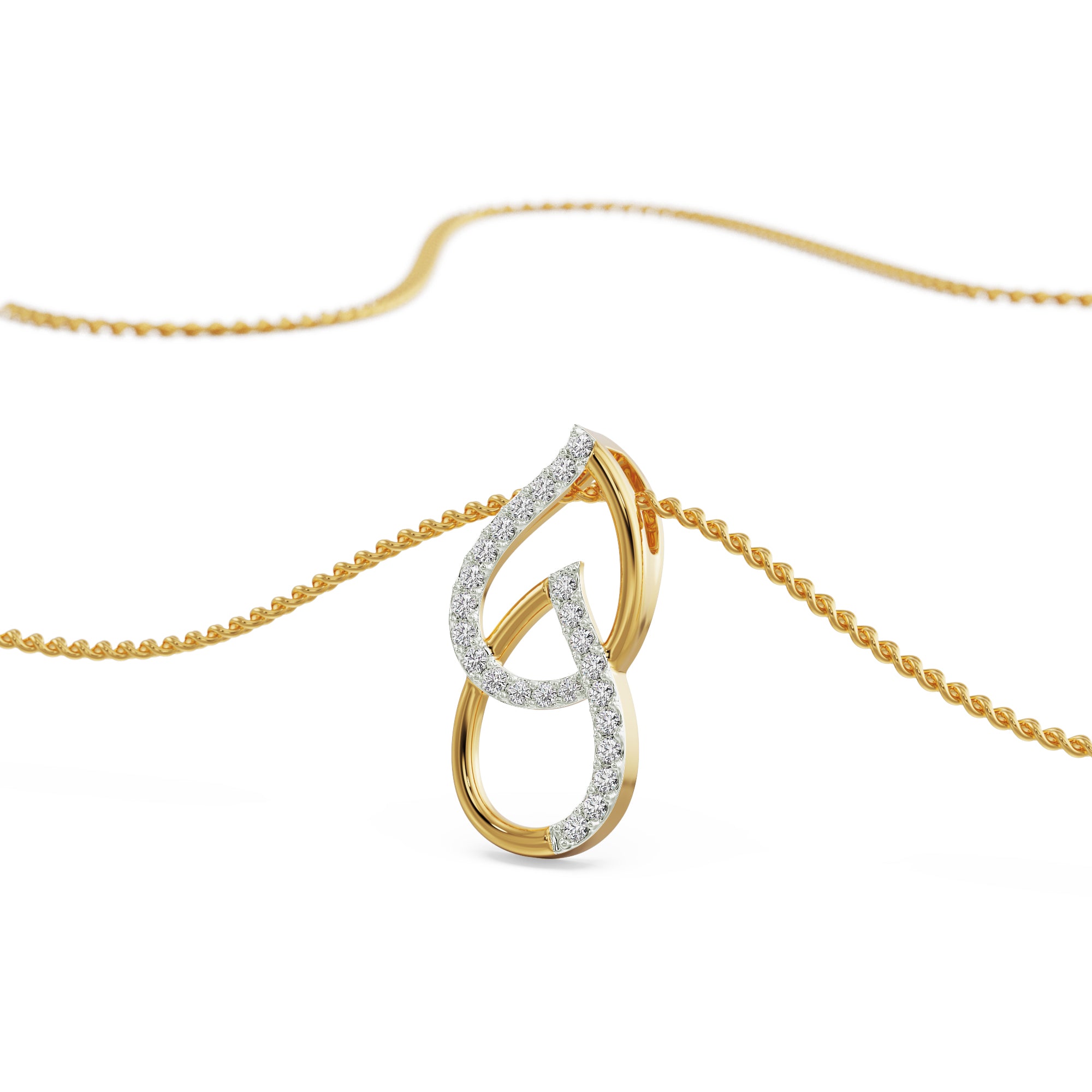 Regal Pear Diamond Pendant Prospective View