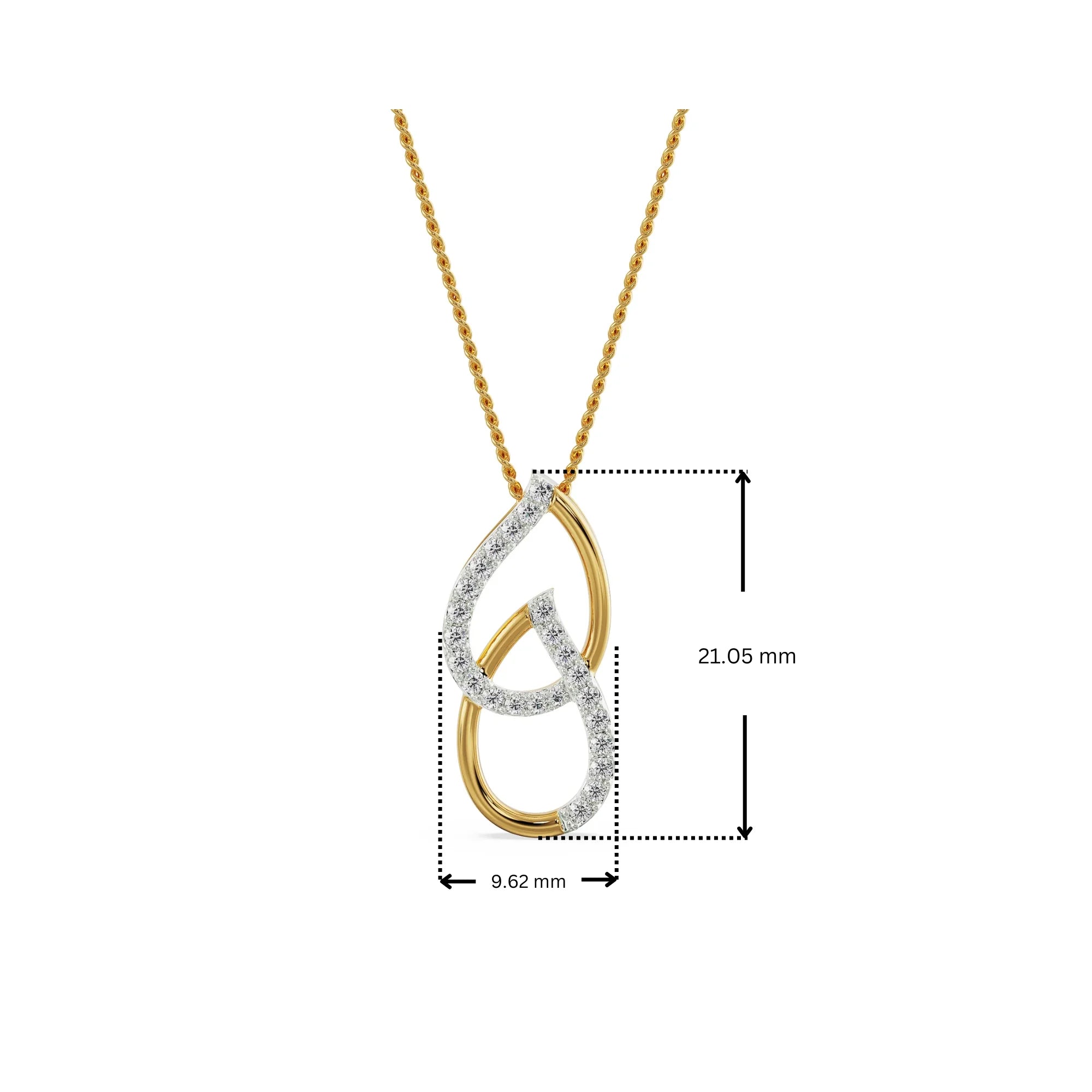 Regal Pear Lab Grown Diamond Pendant 9KT