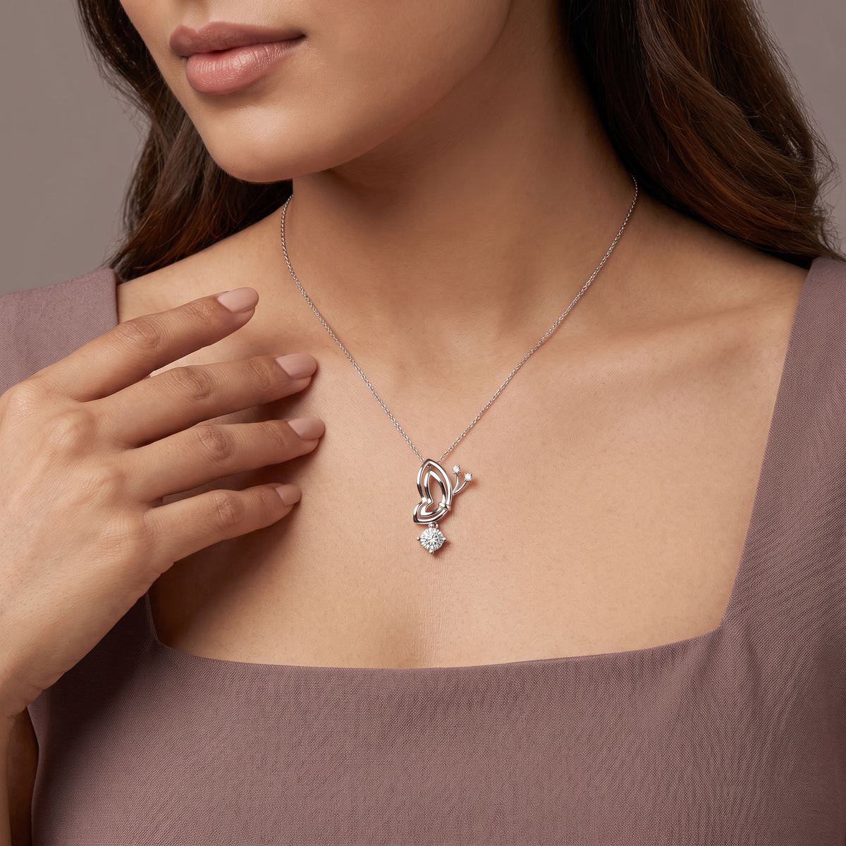 Artistic Lab Grown Diamond Pendant