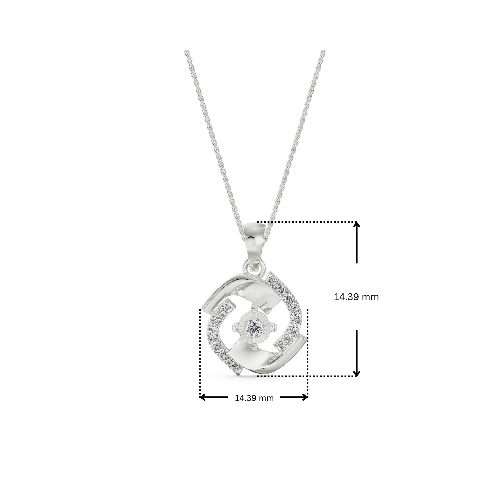 Evil Eye Lab Grown Diamond Pendant 9KT