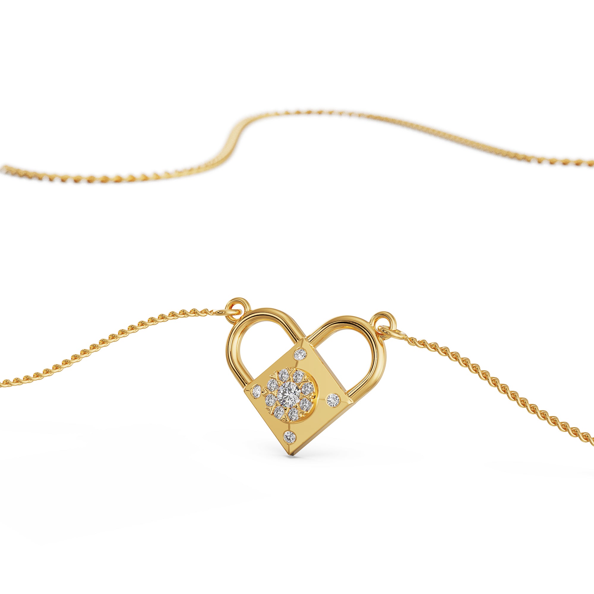 Heart of Eternity Diamond Necklace Prospective view