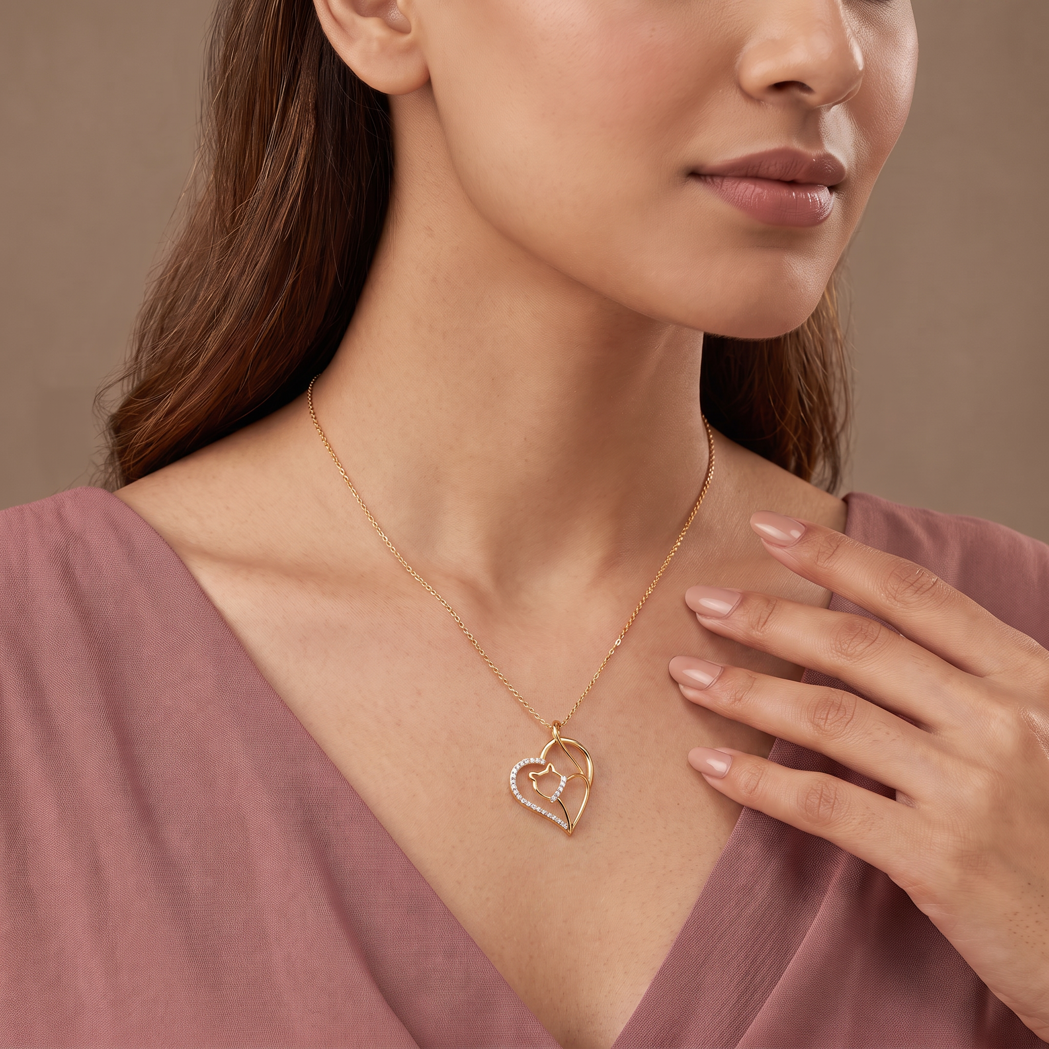 Hello Kitty Lab Grown Diamond Pendant